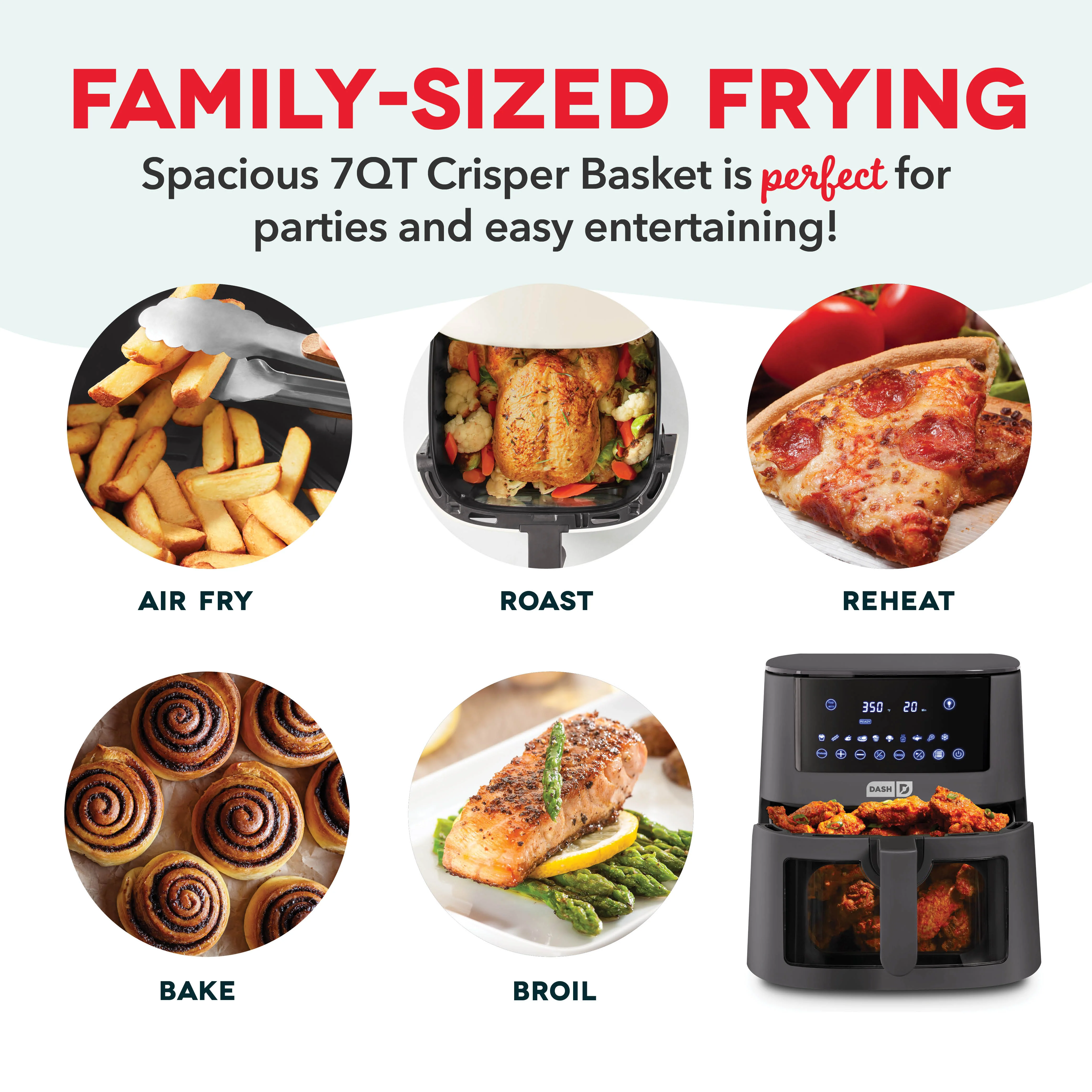 7qt Clear View Digital Air Fryer - Image 6
