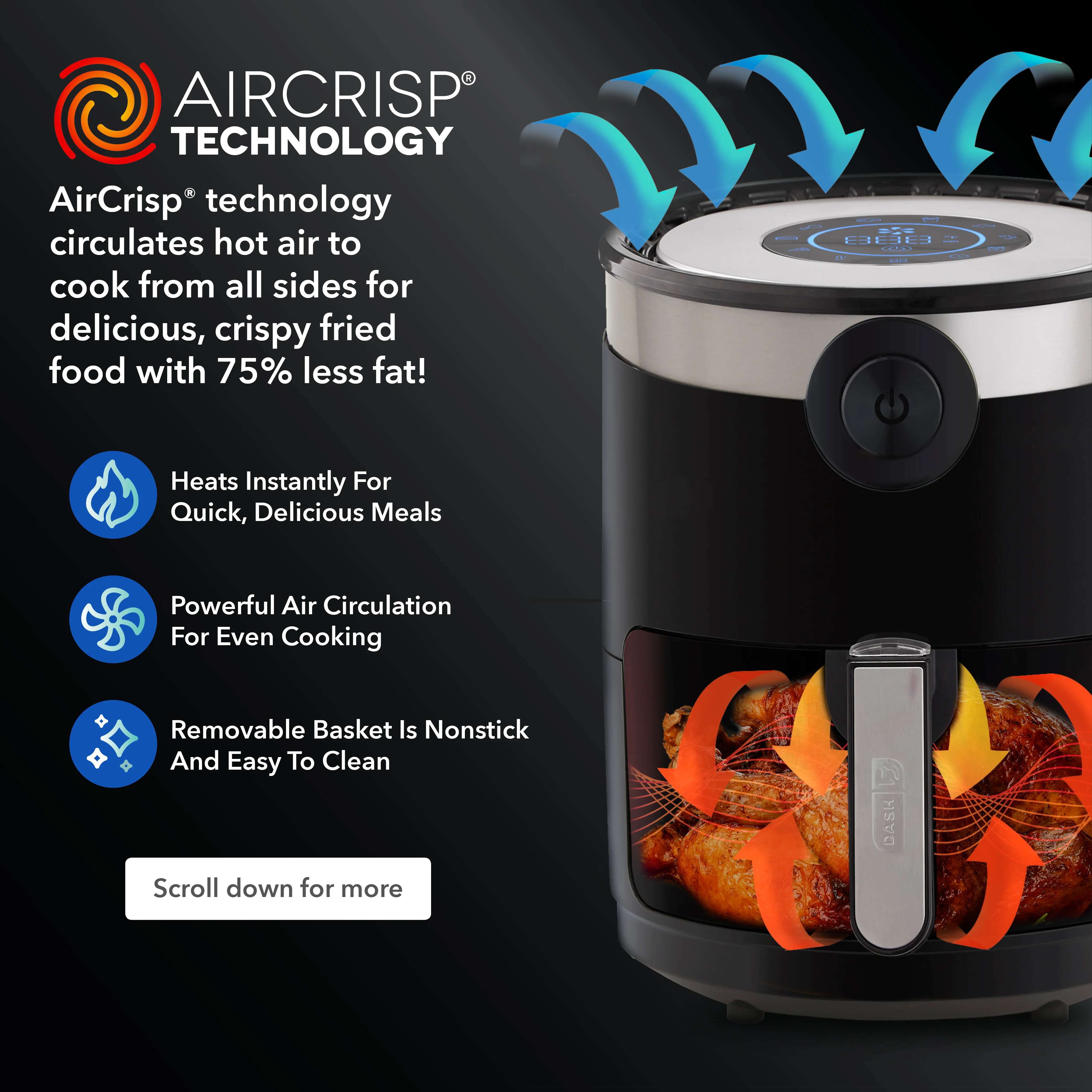Aircrisp® Pro Digital Air Fryer 3Qt. - Image 4