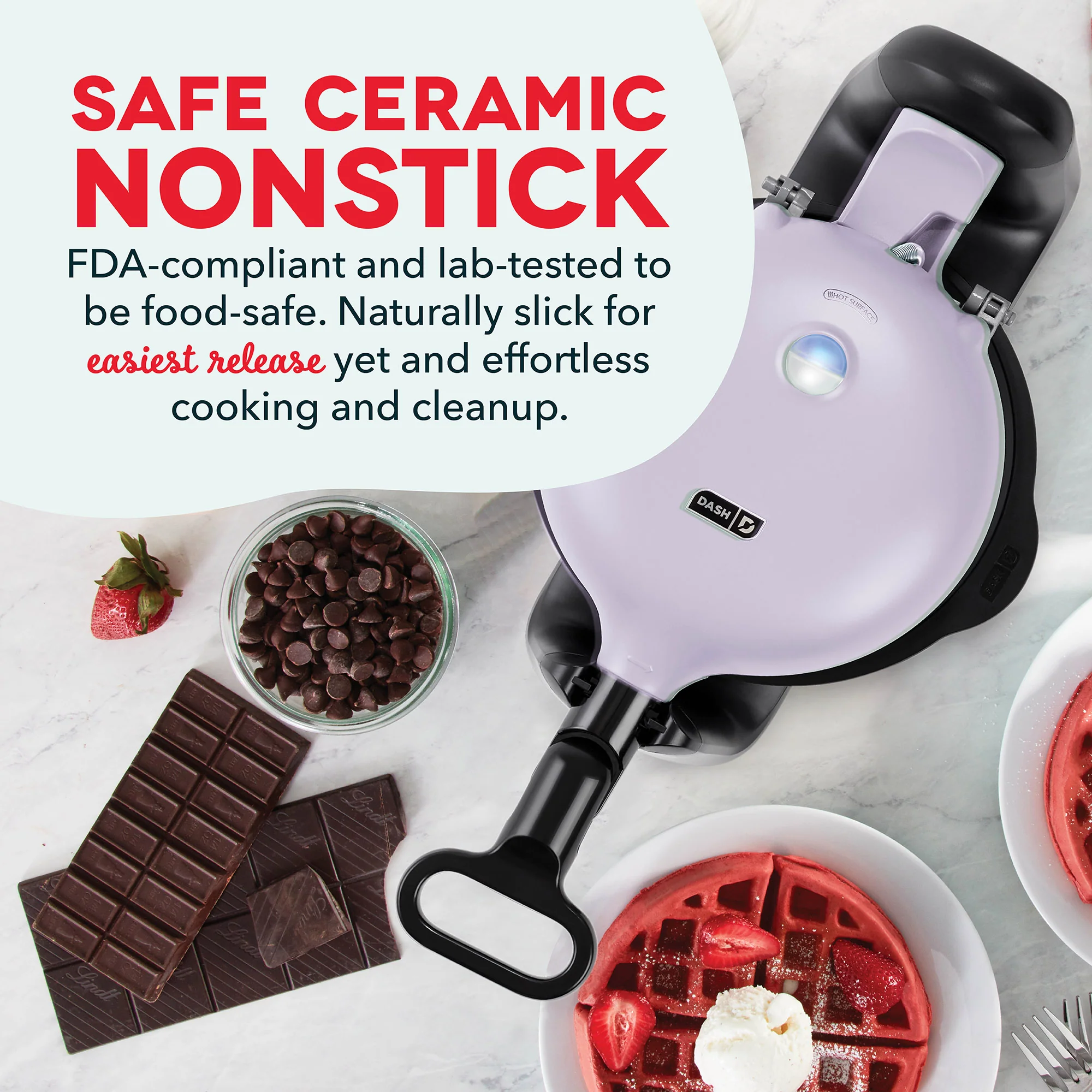 Ceramic Nonstick Flip Belgian Waffle Maker - Image 23