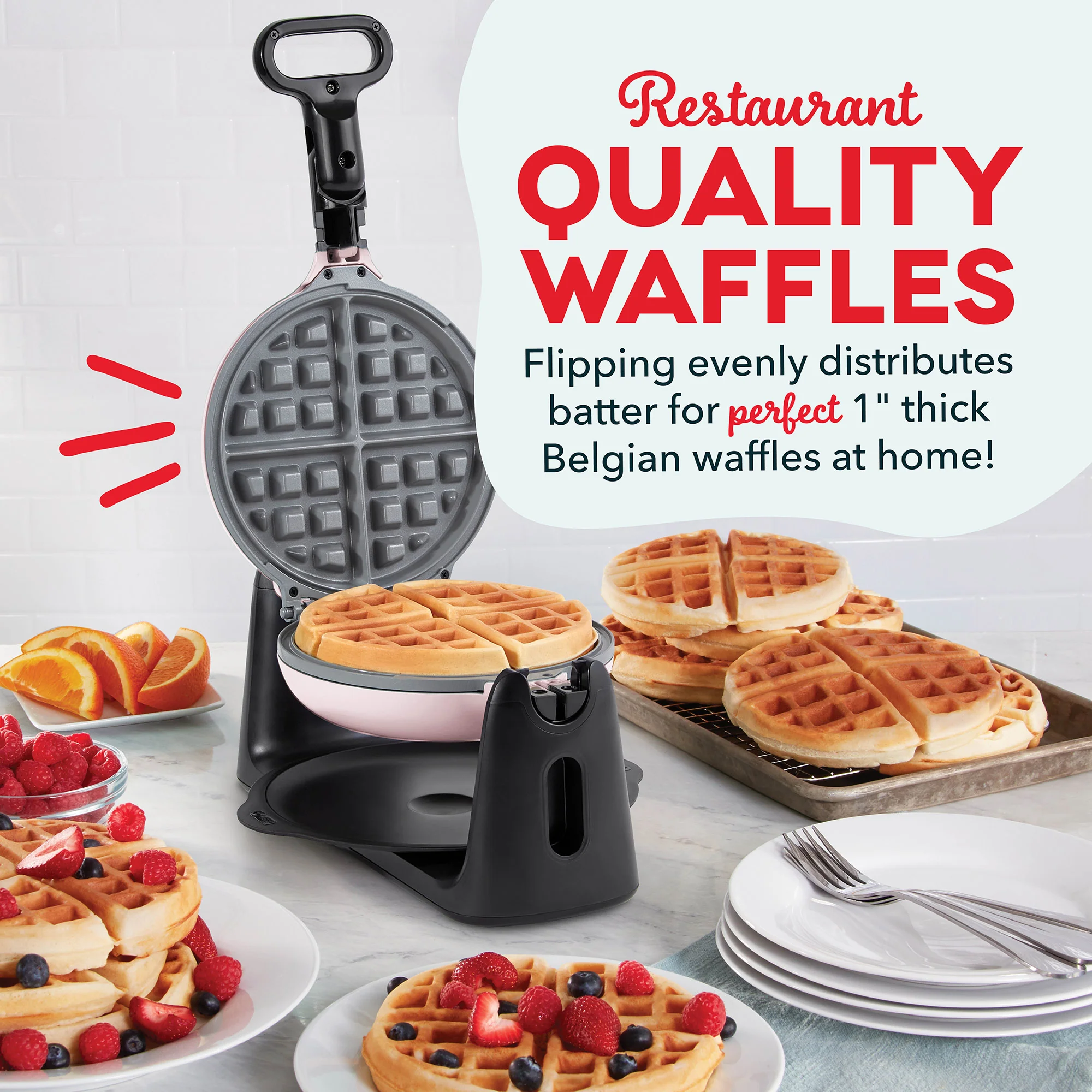 Ceramic Nonstick Flip Belgian Waffle Maker - Image 27