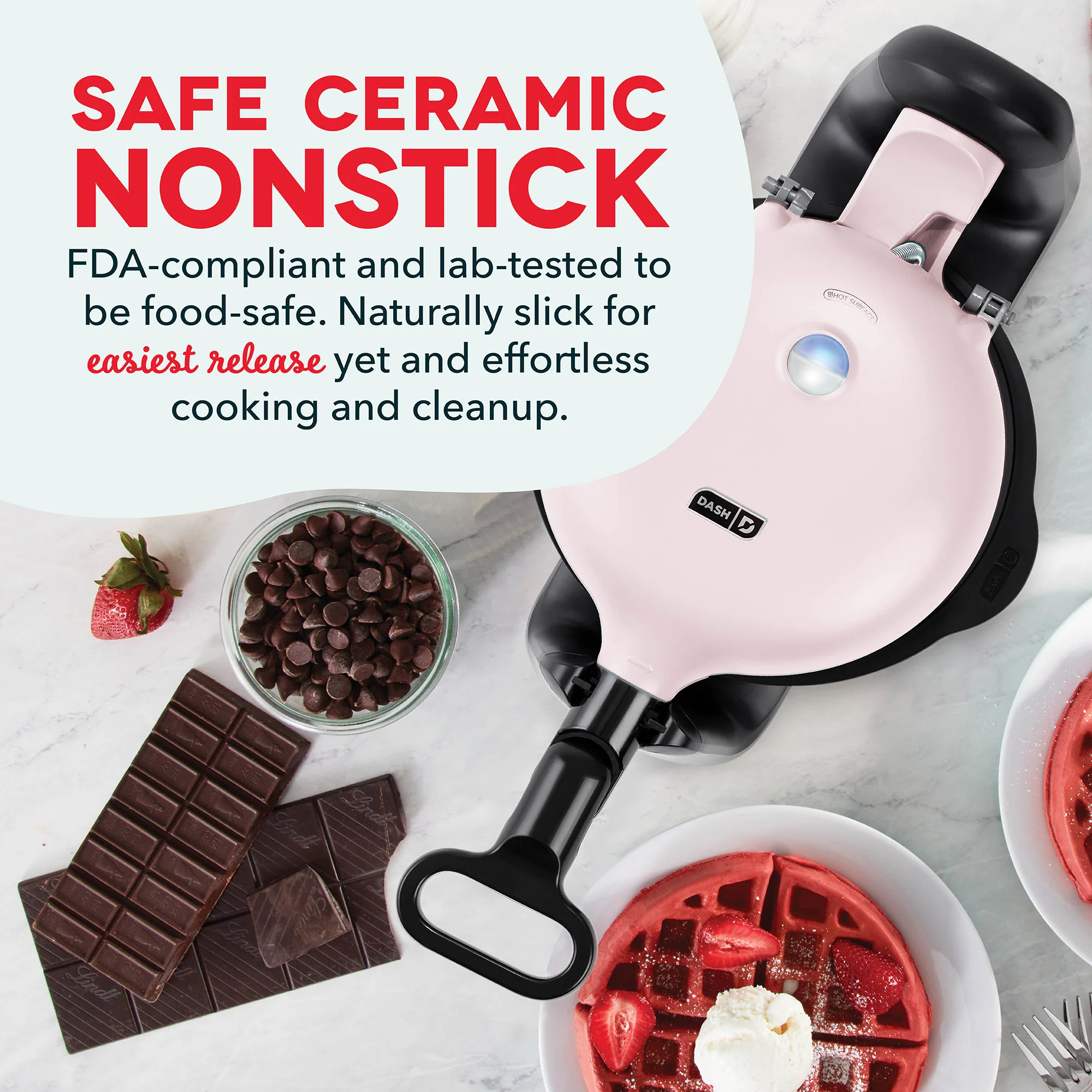 Ceramic Nonstick Flip Belgian Waffle Maker - Image 28