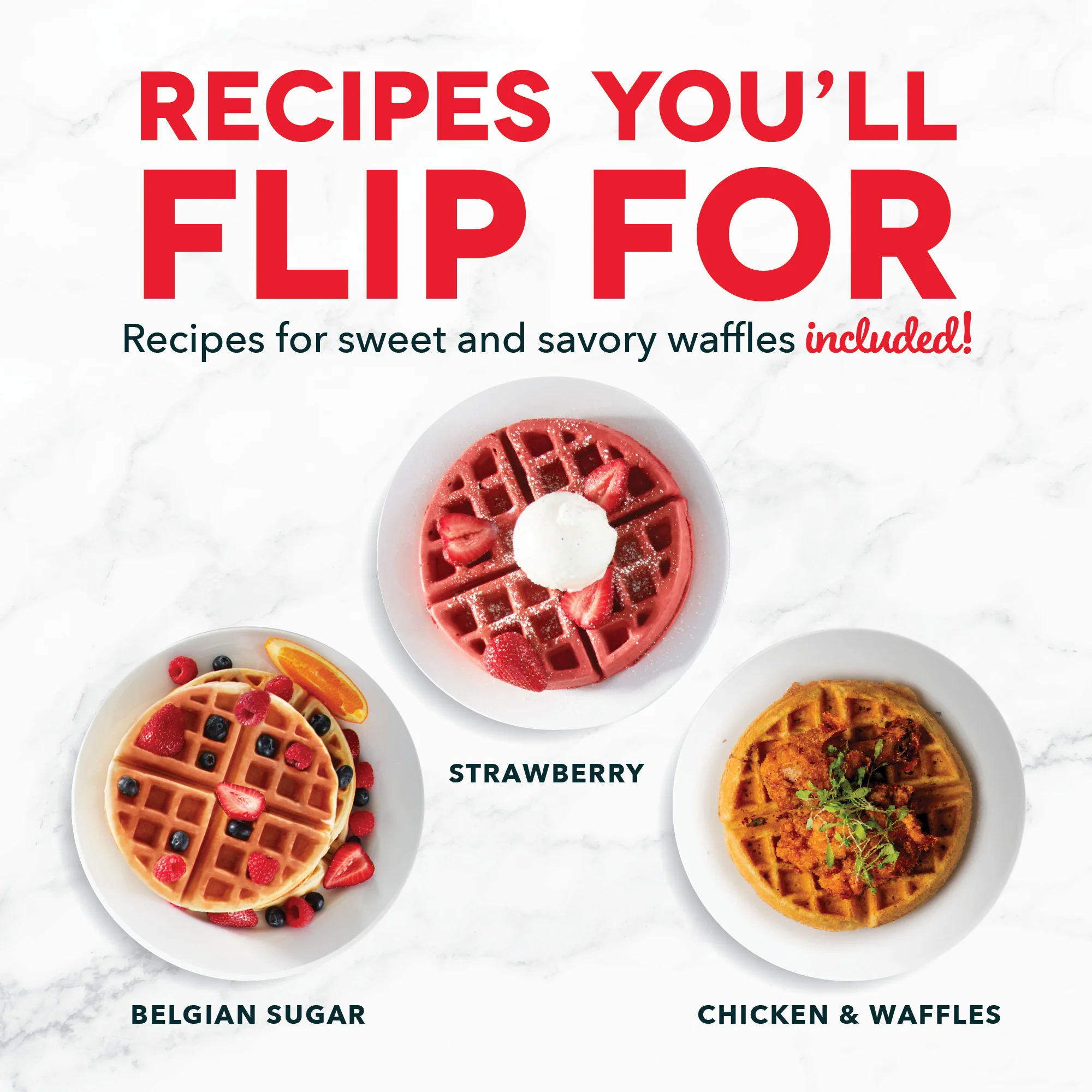 Ceramic Nonstick Flip Belgian Waffle Maker - Image 5