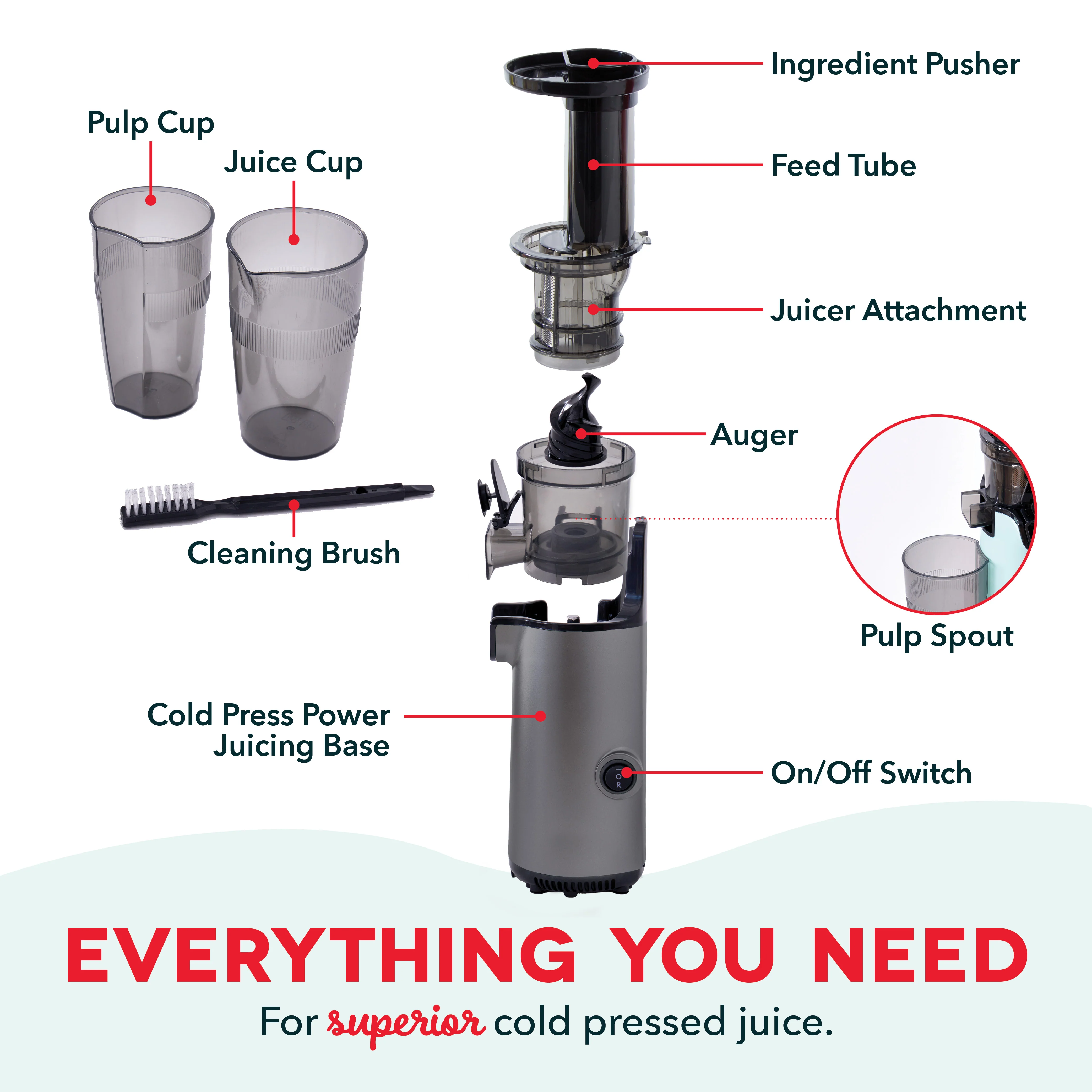 Compact Cold Press Power Juicer - Image 16
