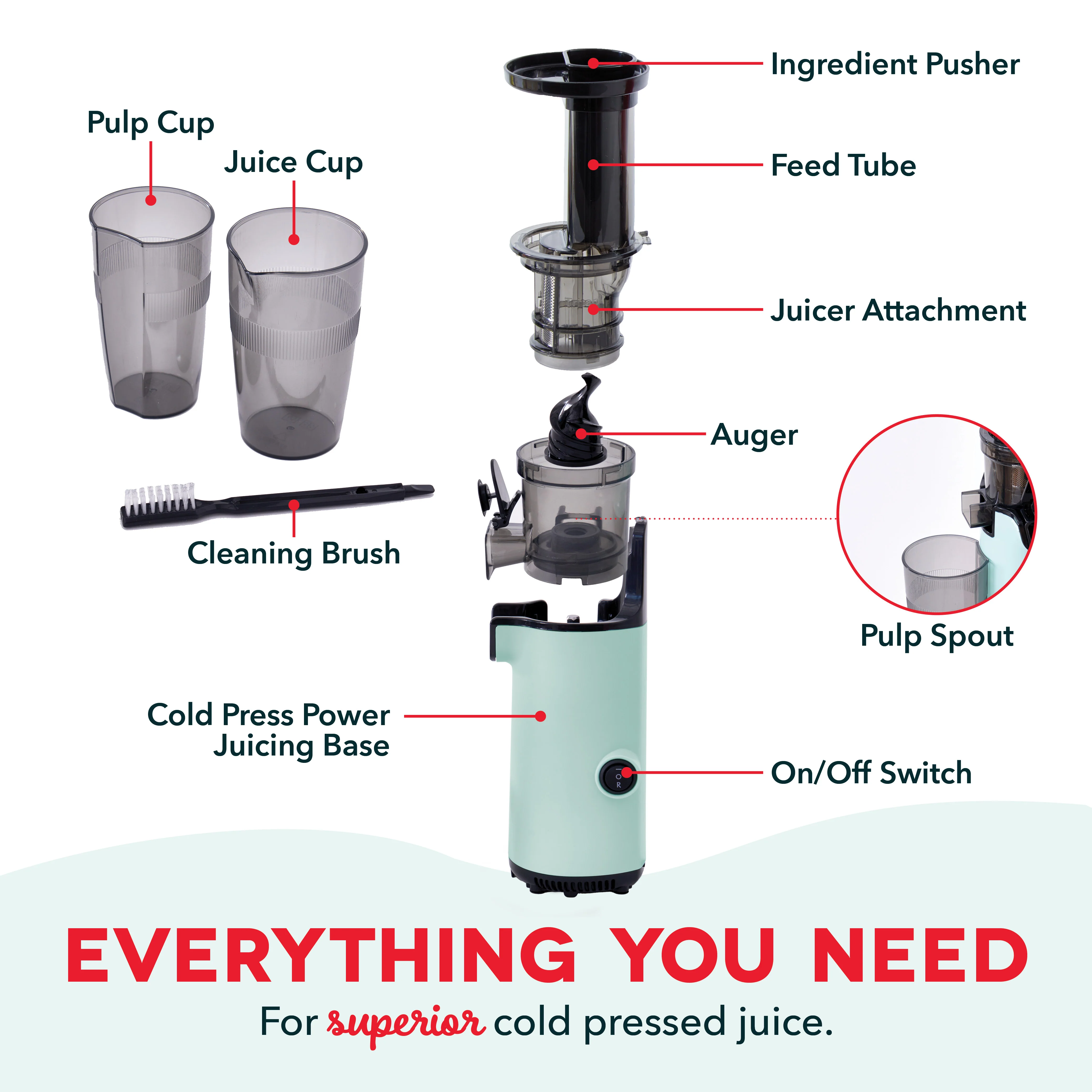 Compact Cold Press Power Juicer - Image 7