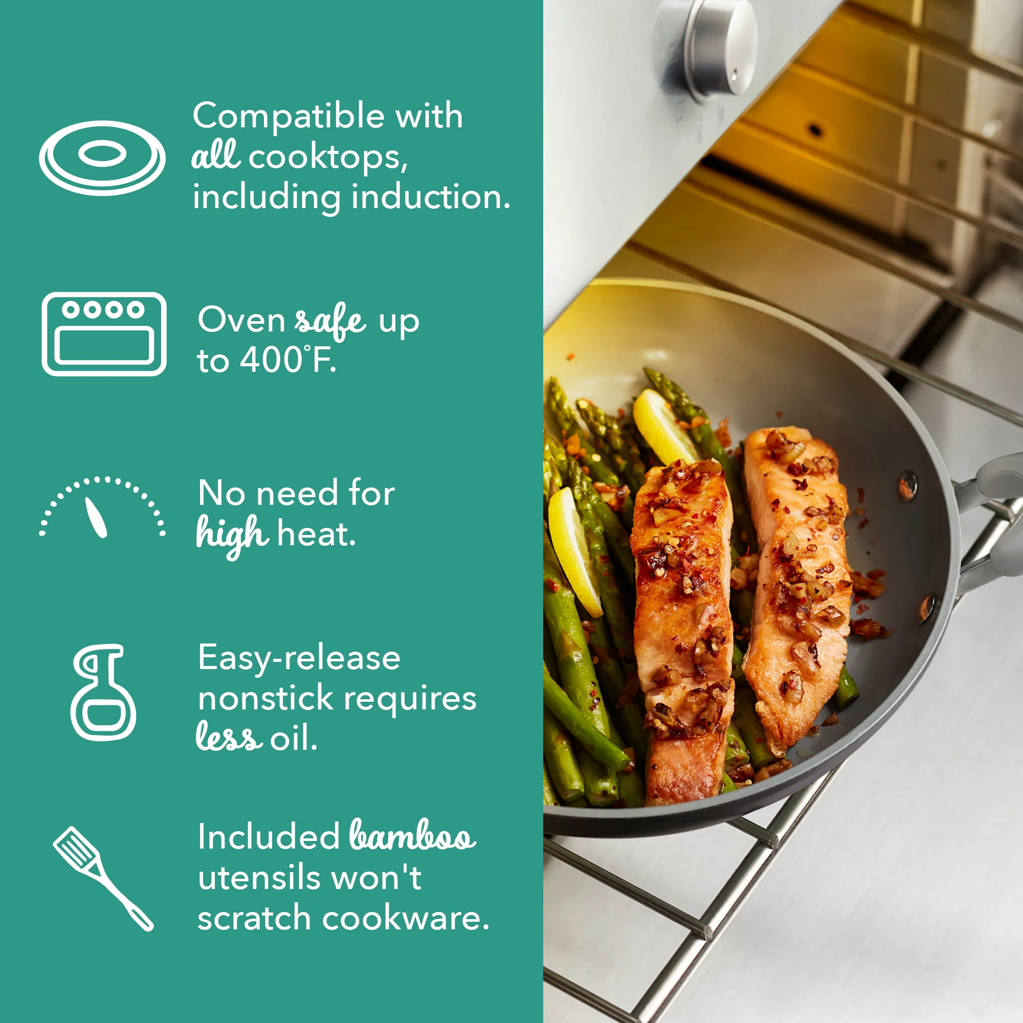 Dream Green Recycled Aluminum 15pc Cookware Set - Image 15