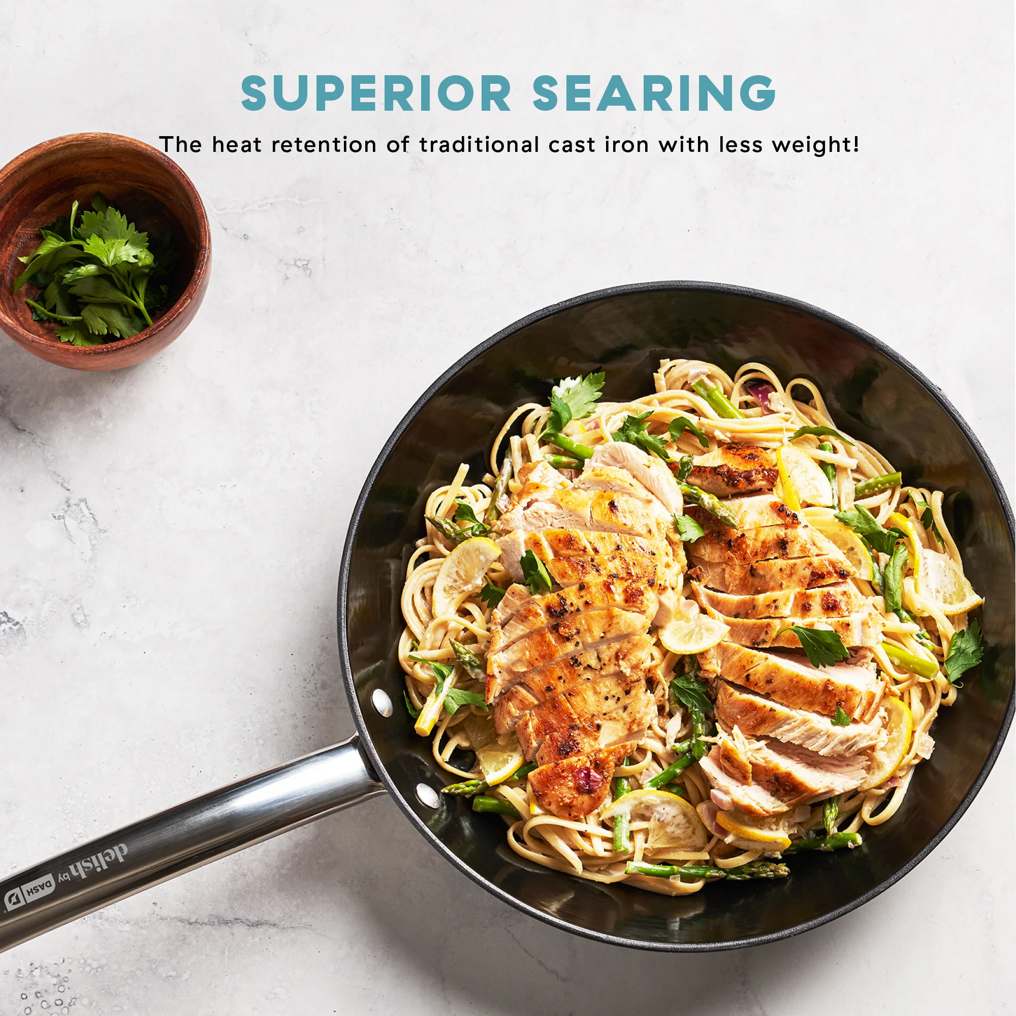 Delish by Dash 10" Lightweight Cast Iron Skillet - Image 2