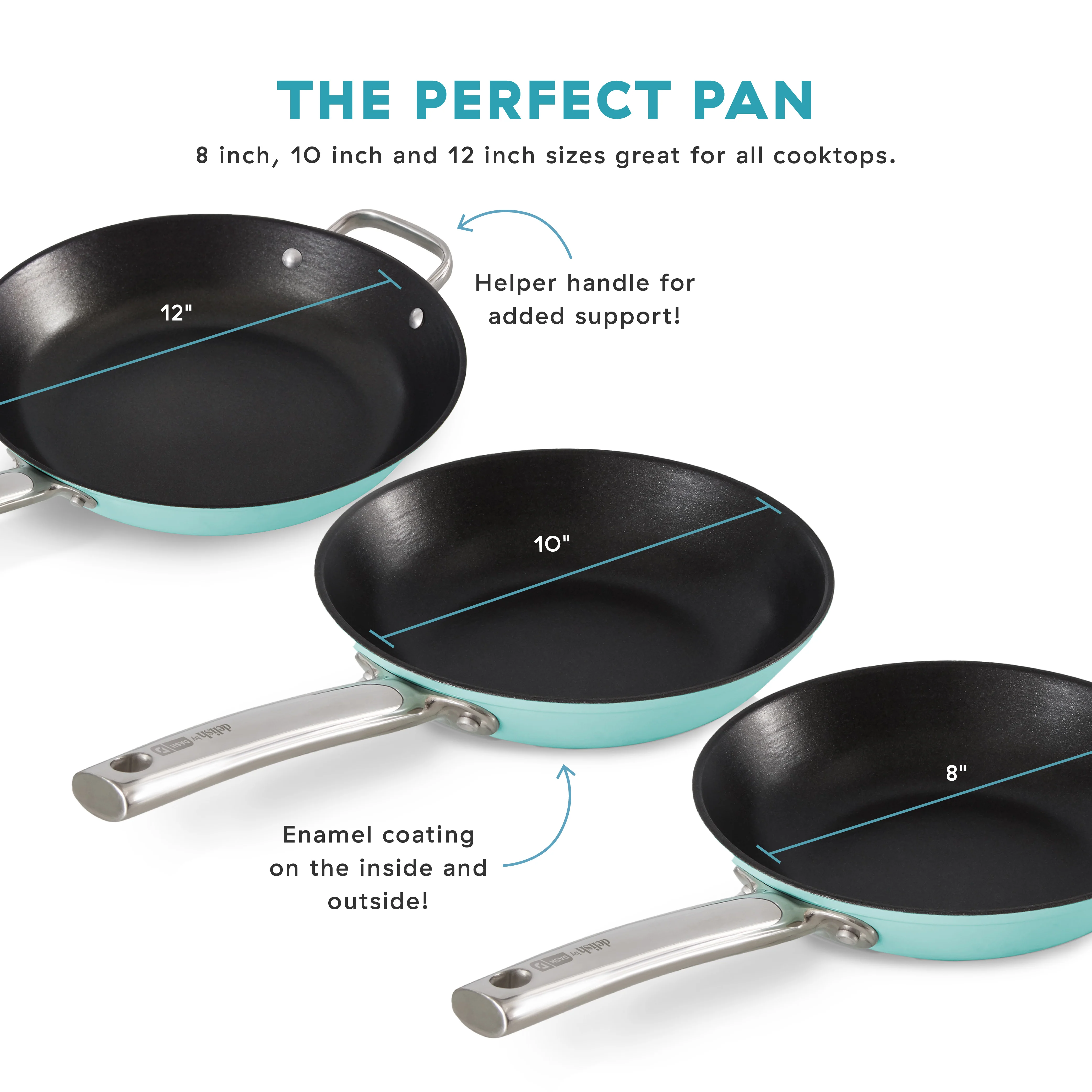 Delish by Dash 8" Lightweight Cast Iron Skillet - Image 5