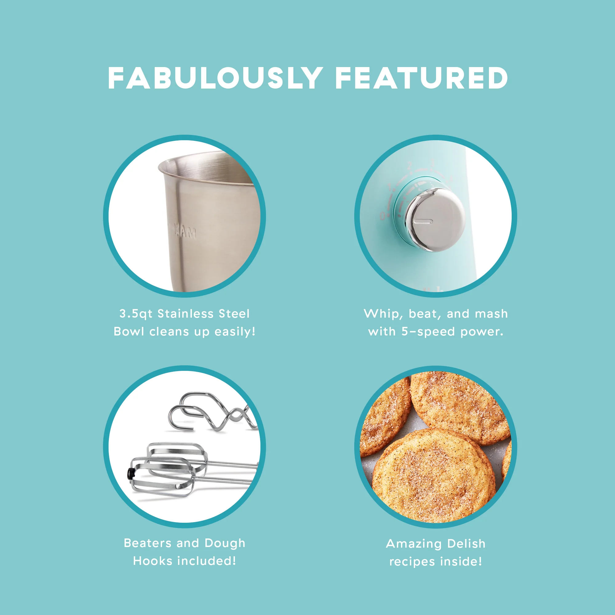 Delish by Dash Stand Mixer - Image 3