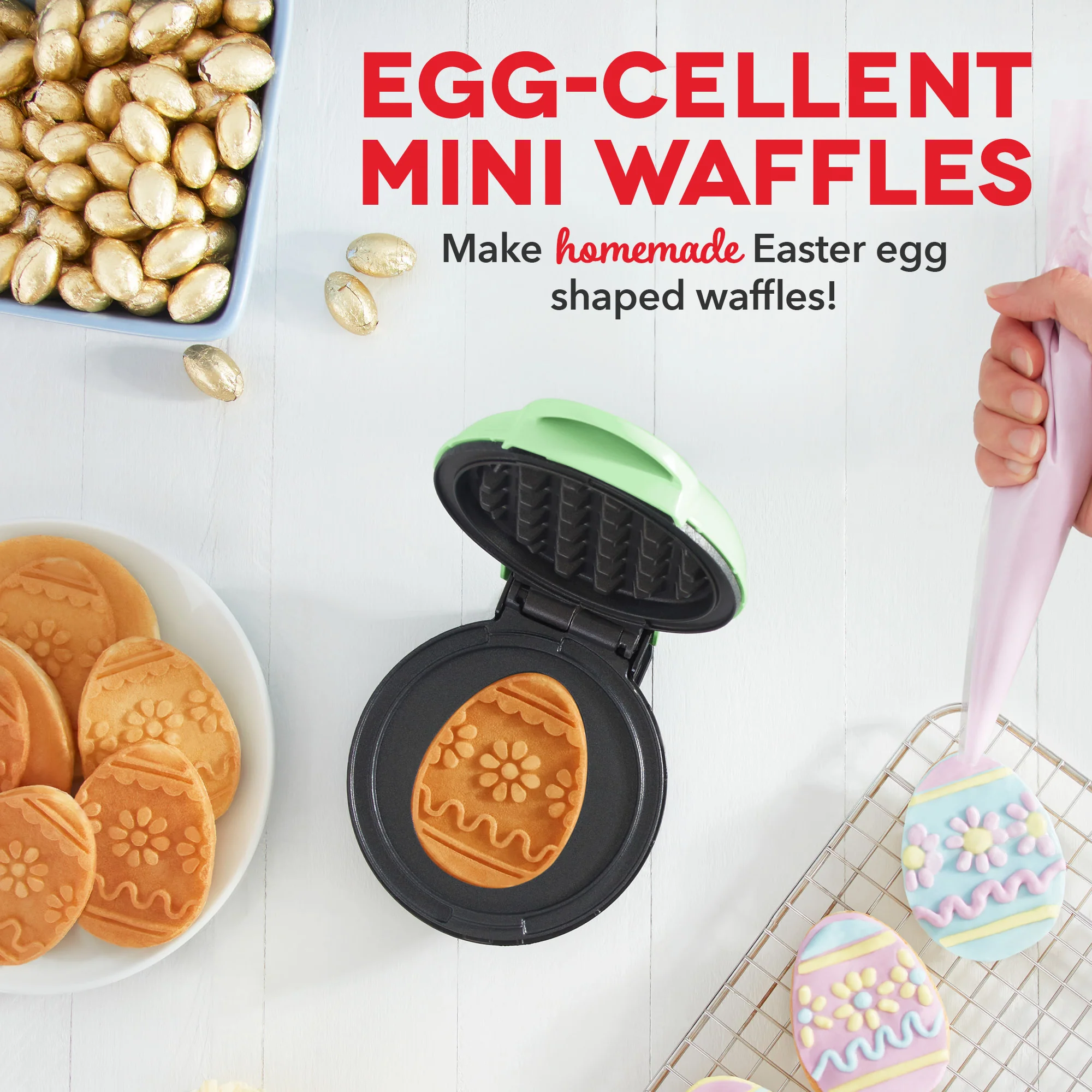 Easter Egg Mini Waffle Maker - Image 2