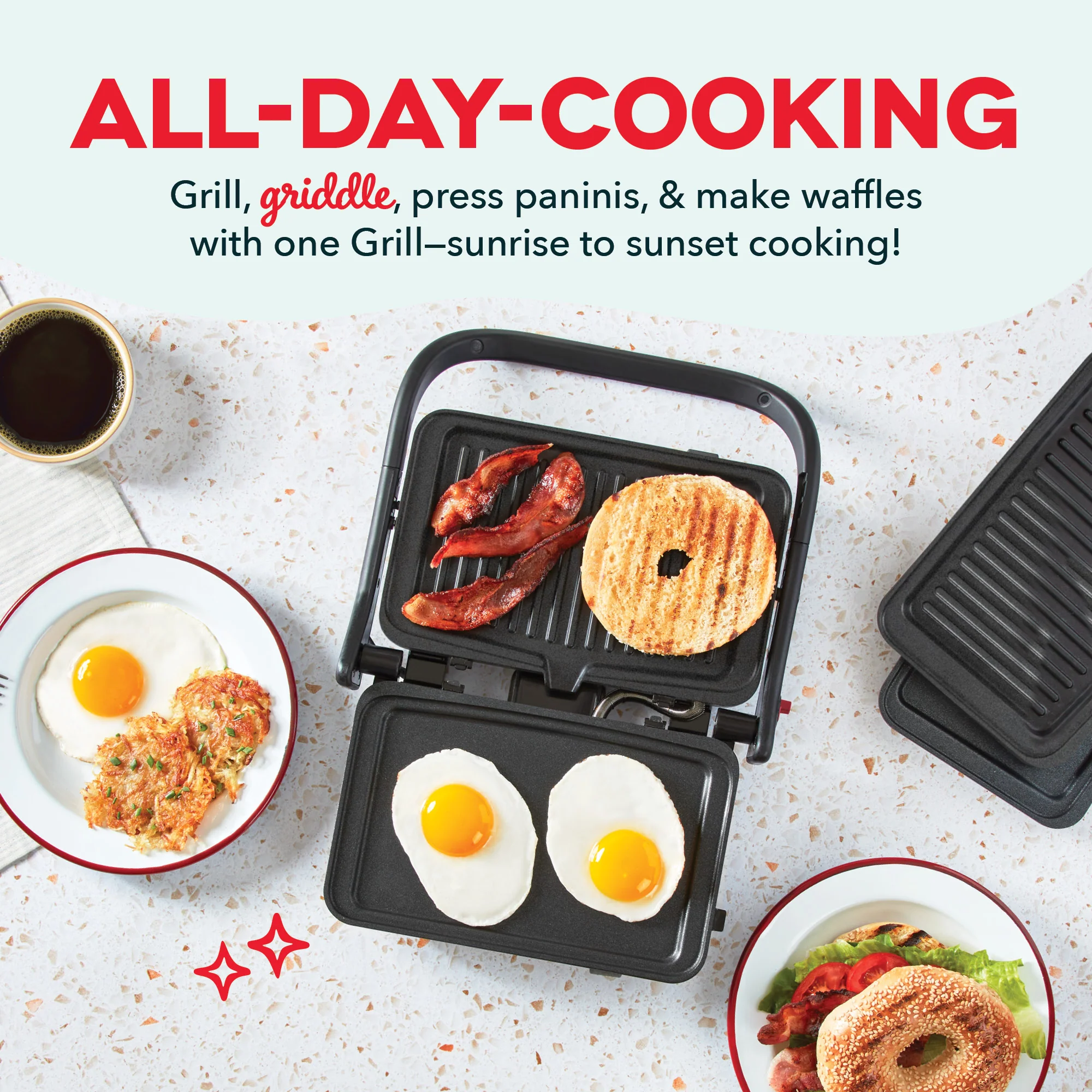 Flex Press Grill System 2pc Plate Pack Griddle - Image 4