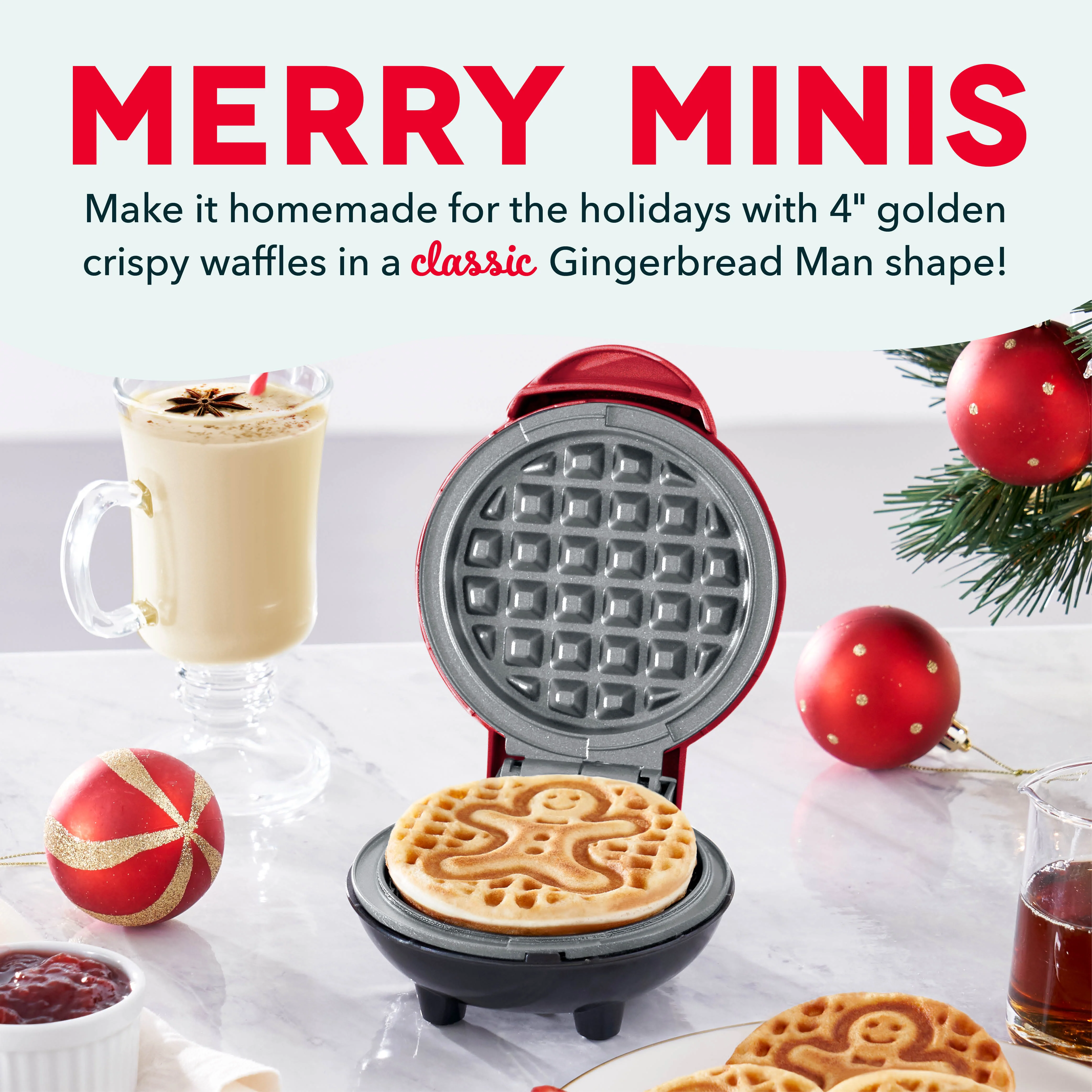 Gingerbread Man Mini Waffle Maker - Image 2