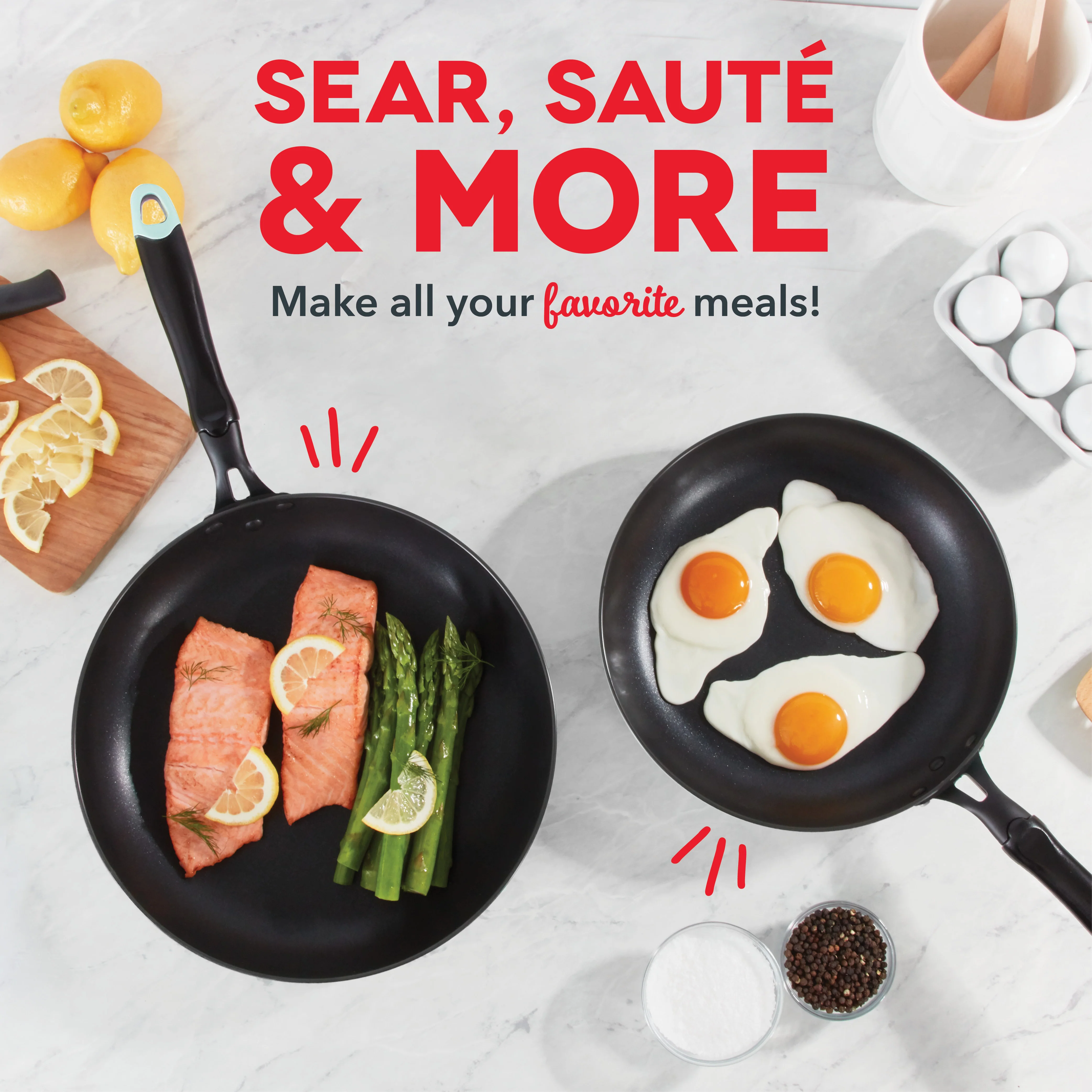 Hard Anodized 2pc Fry Pan Set - Image 5