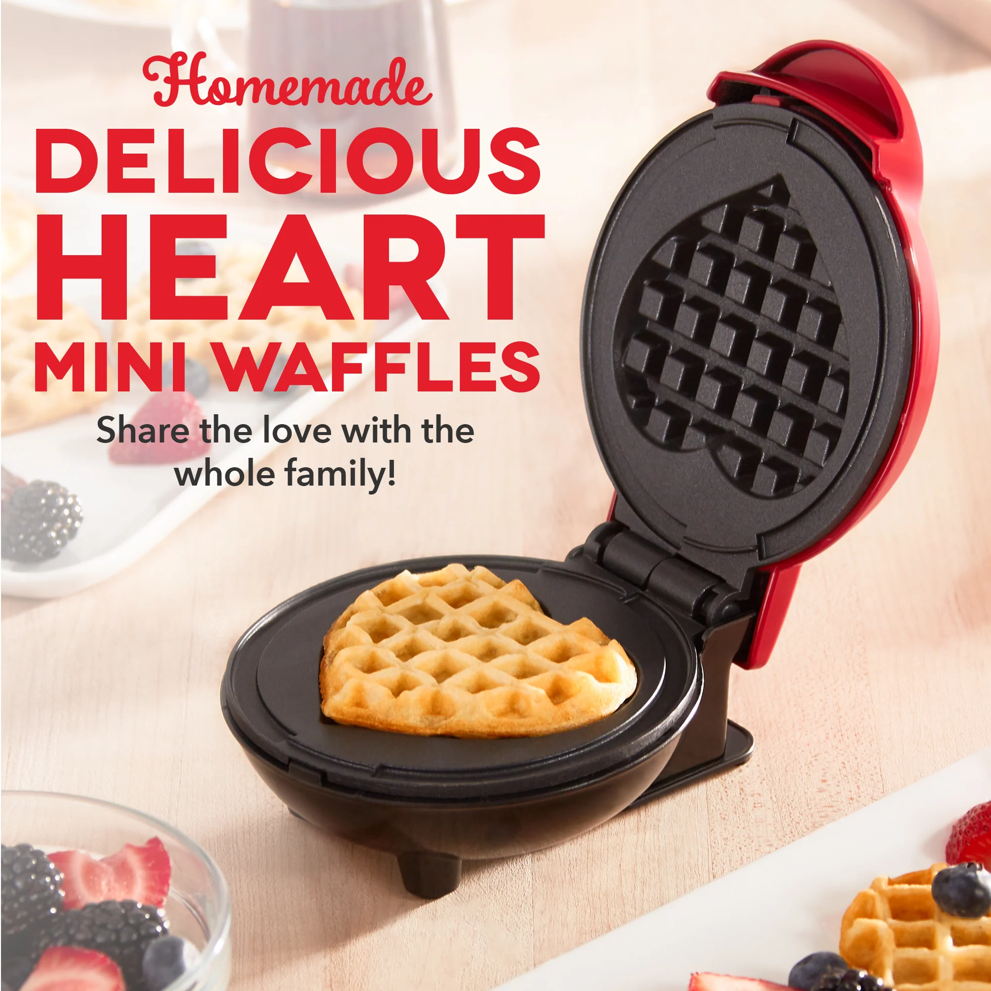 Heart Mini Waffle Maker - Image 3