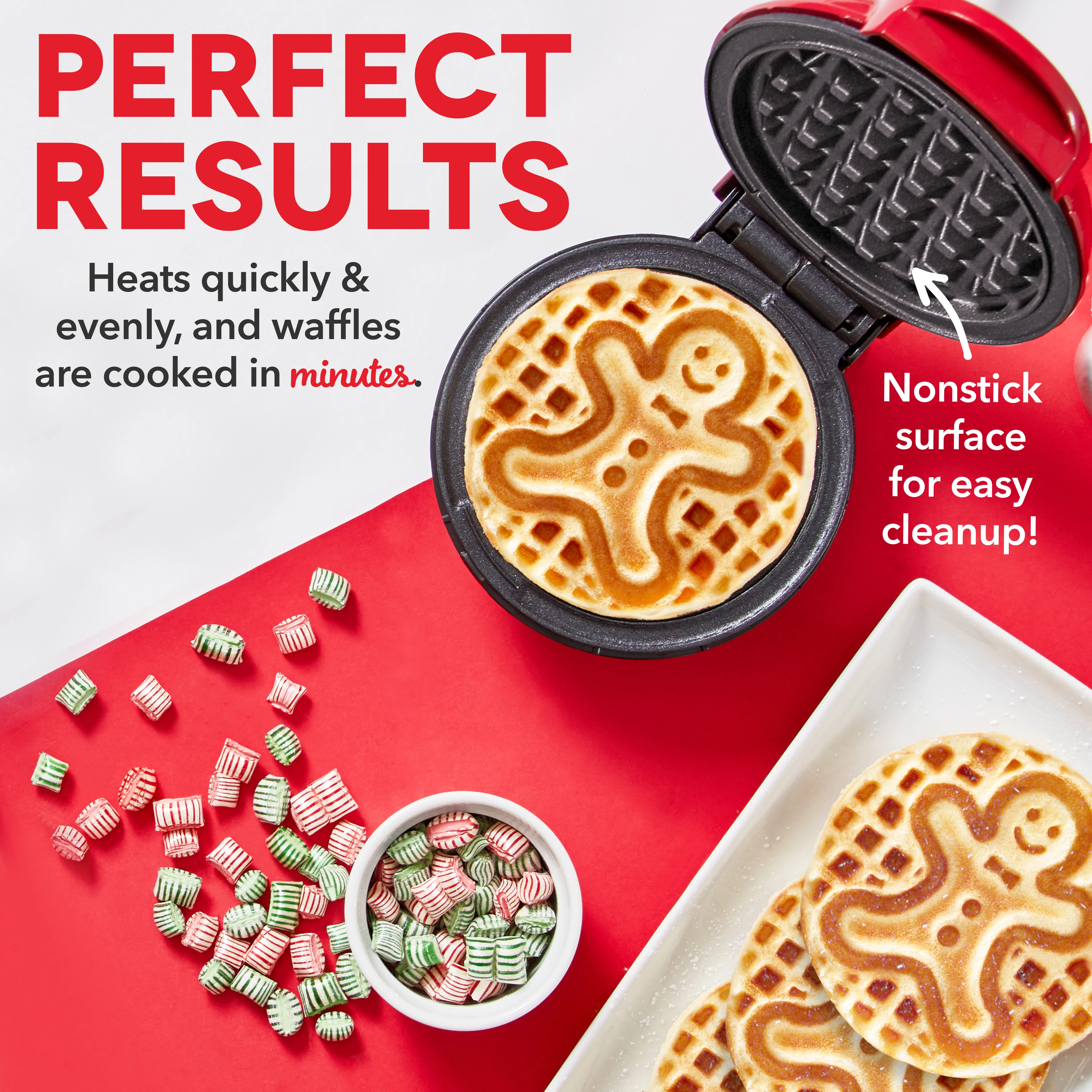 Holiday Mini Waffle Maker 2-Pack - Image 3