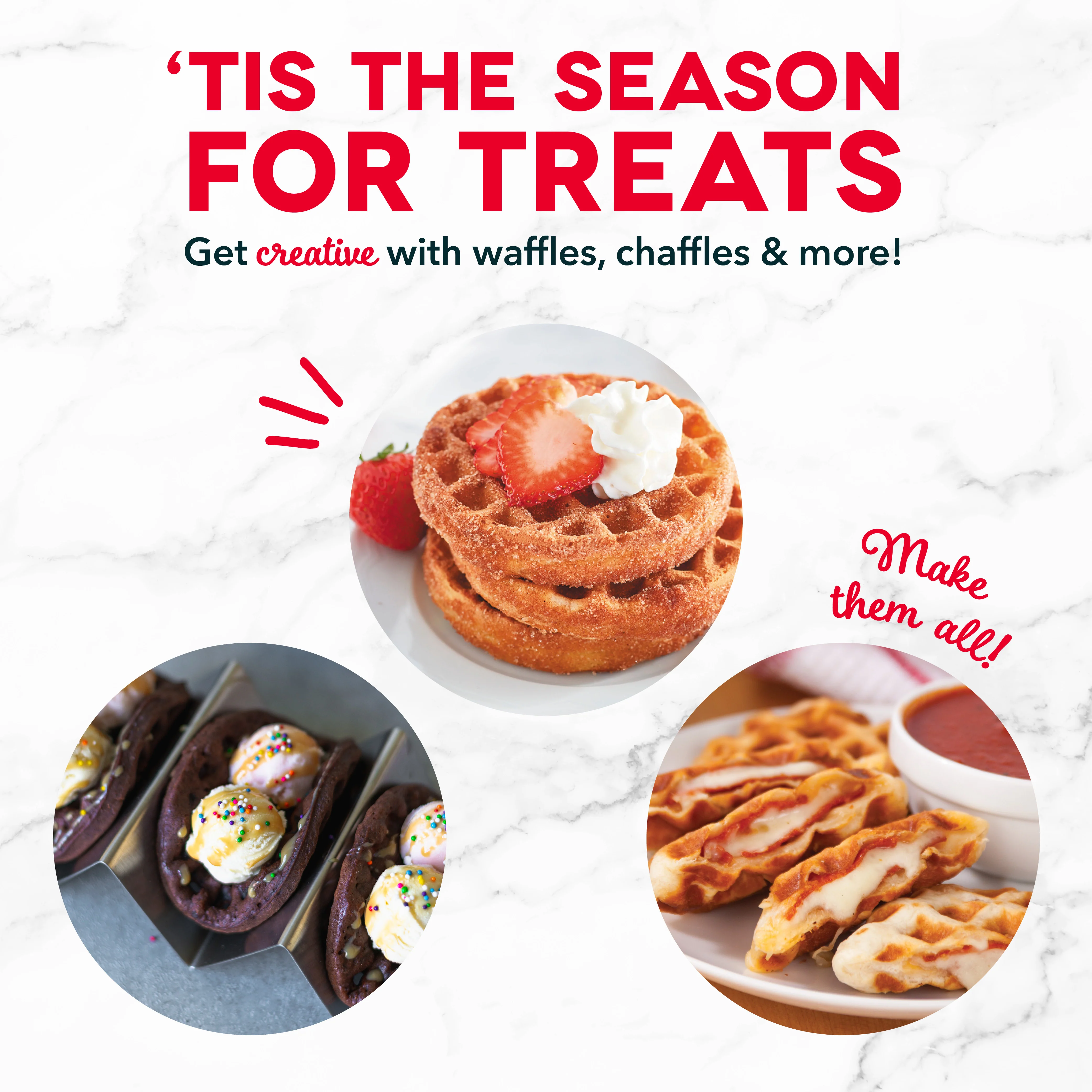 Holiday Mini Waffle Maker 2-Pack - Image 4