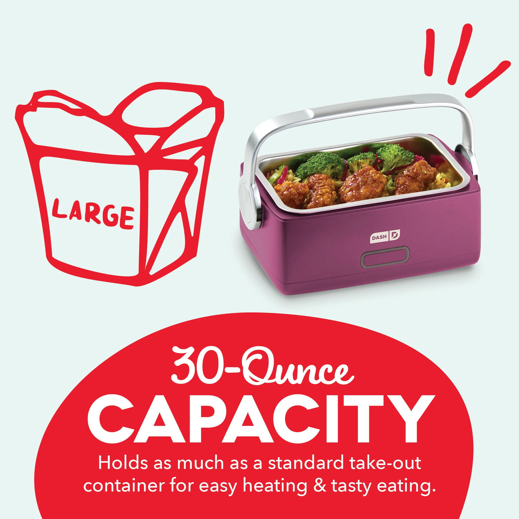 Hot2Go™ Electric Lunchbox (30 Ounce + Utensils) - Image 4