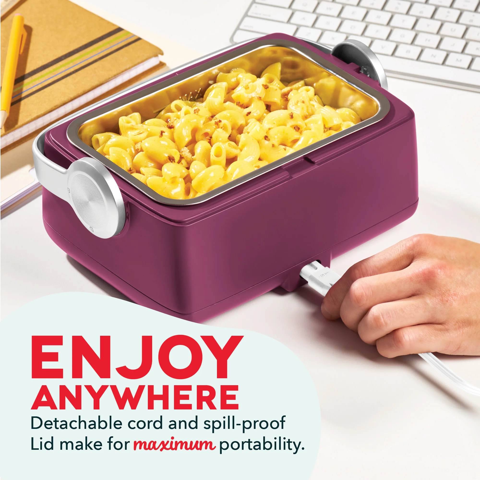 Hot2Go™ Electric Lunchbox (30 Ounce + Utensils) - Image 5
