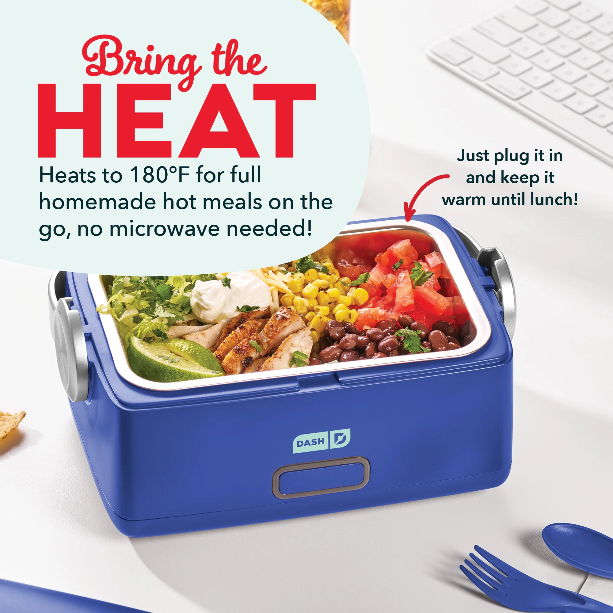 Hot2Go™ Electric Lunchbox (30 Ounce + Utensils) - Image 8