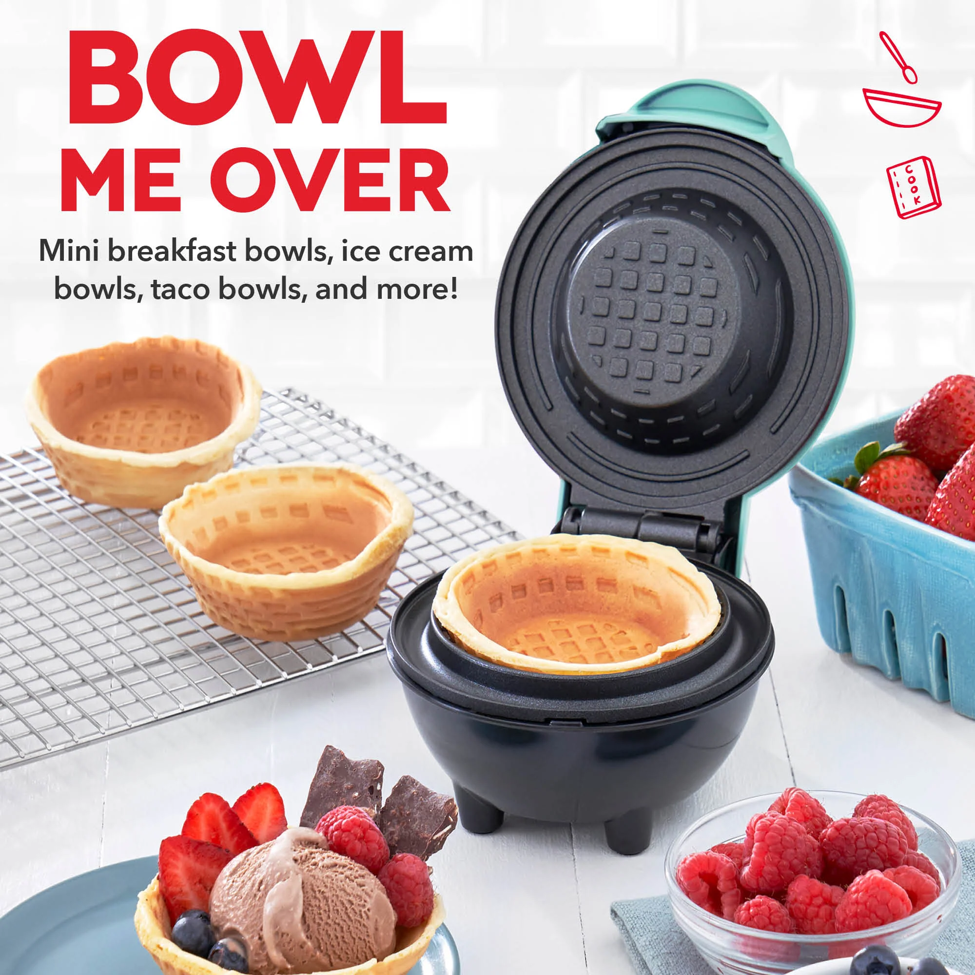 Mini Waffle Bowl Maker - Image 2