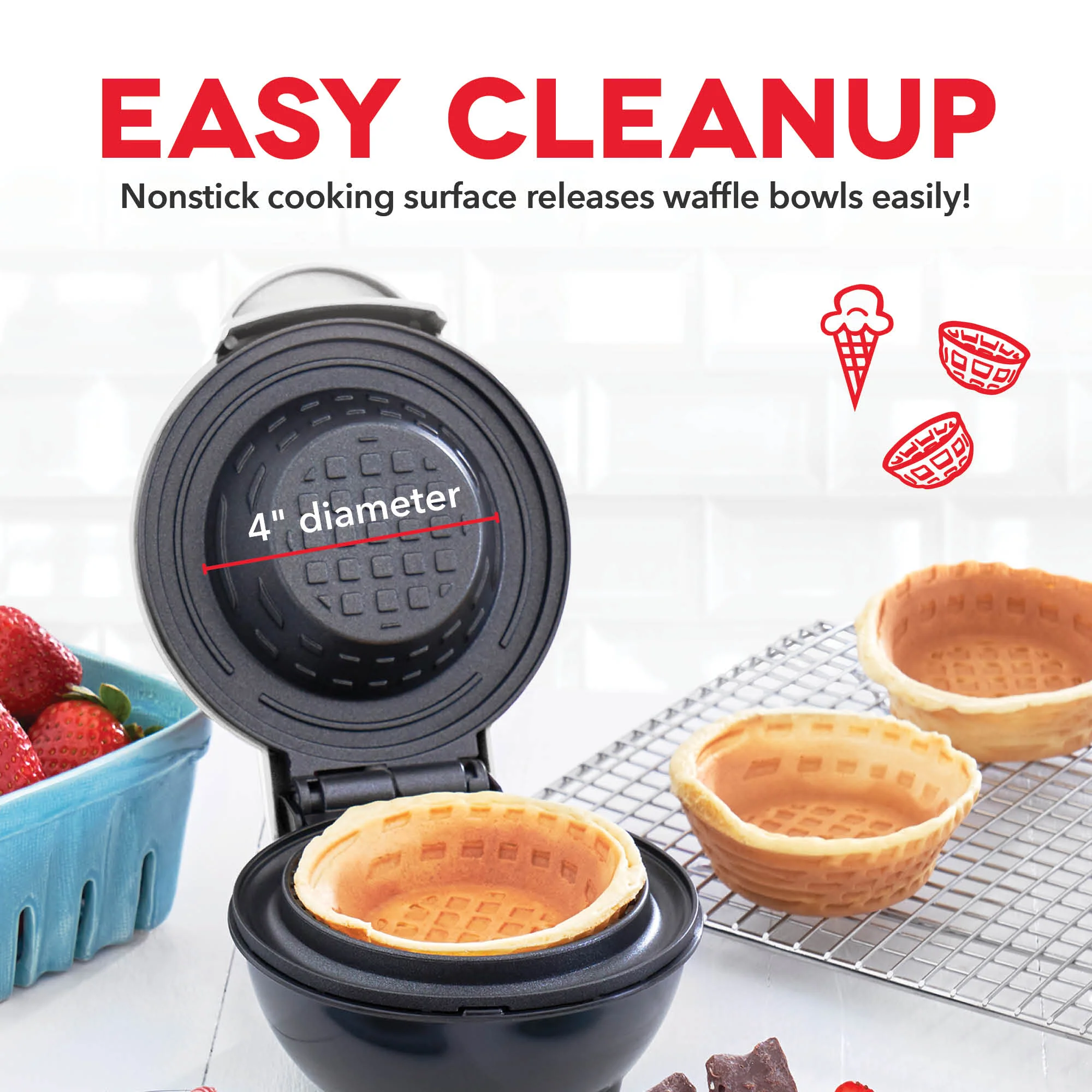 Mini Waffle Bowl Maker - Image 20