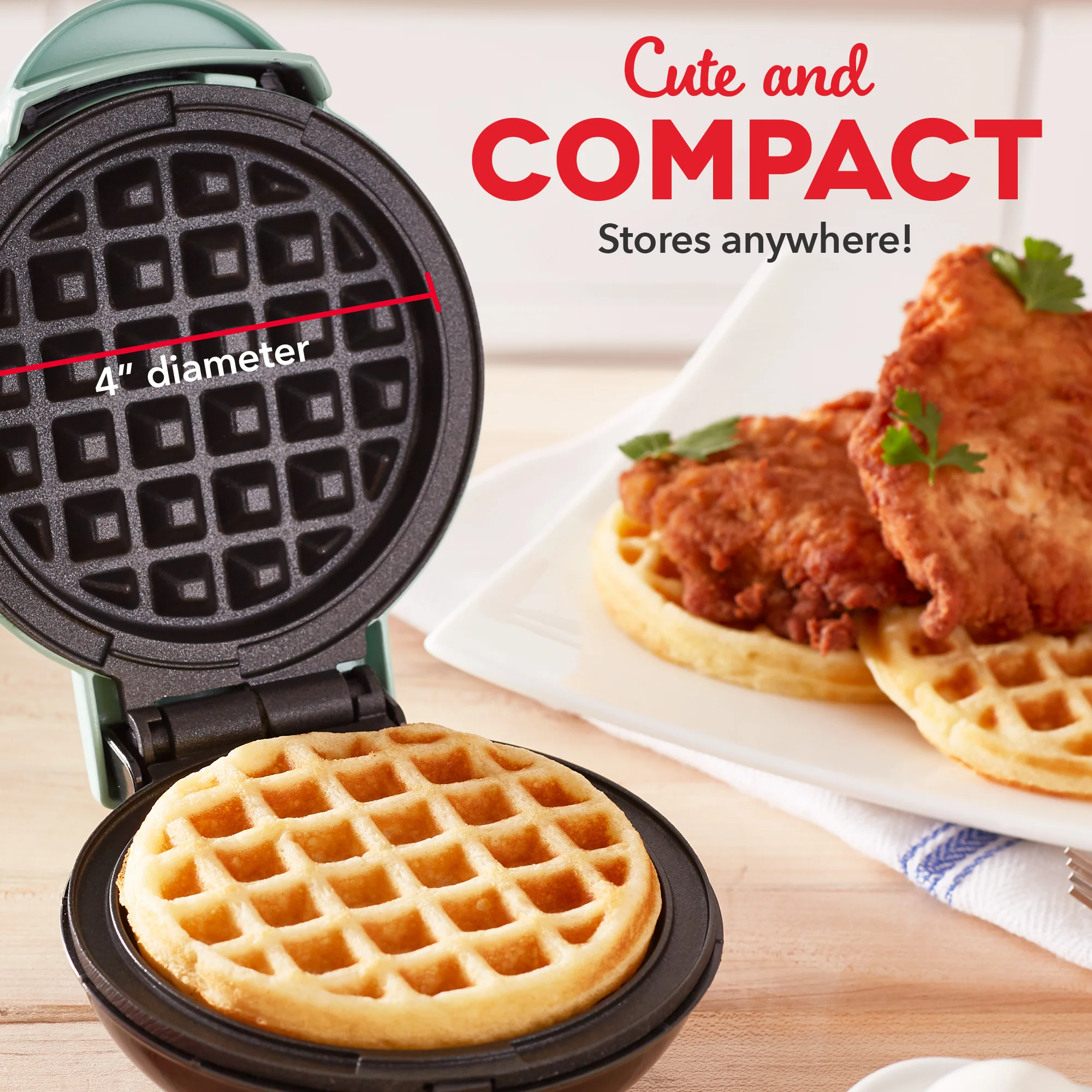Mini Waffle Maker 2-Packs - Image 4