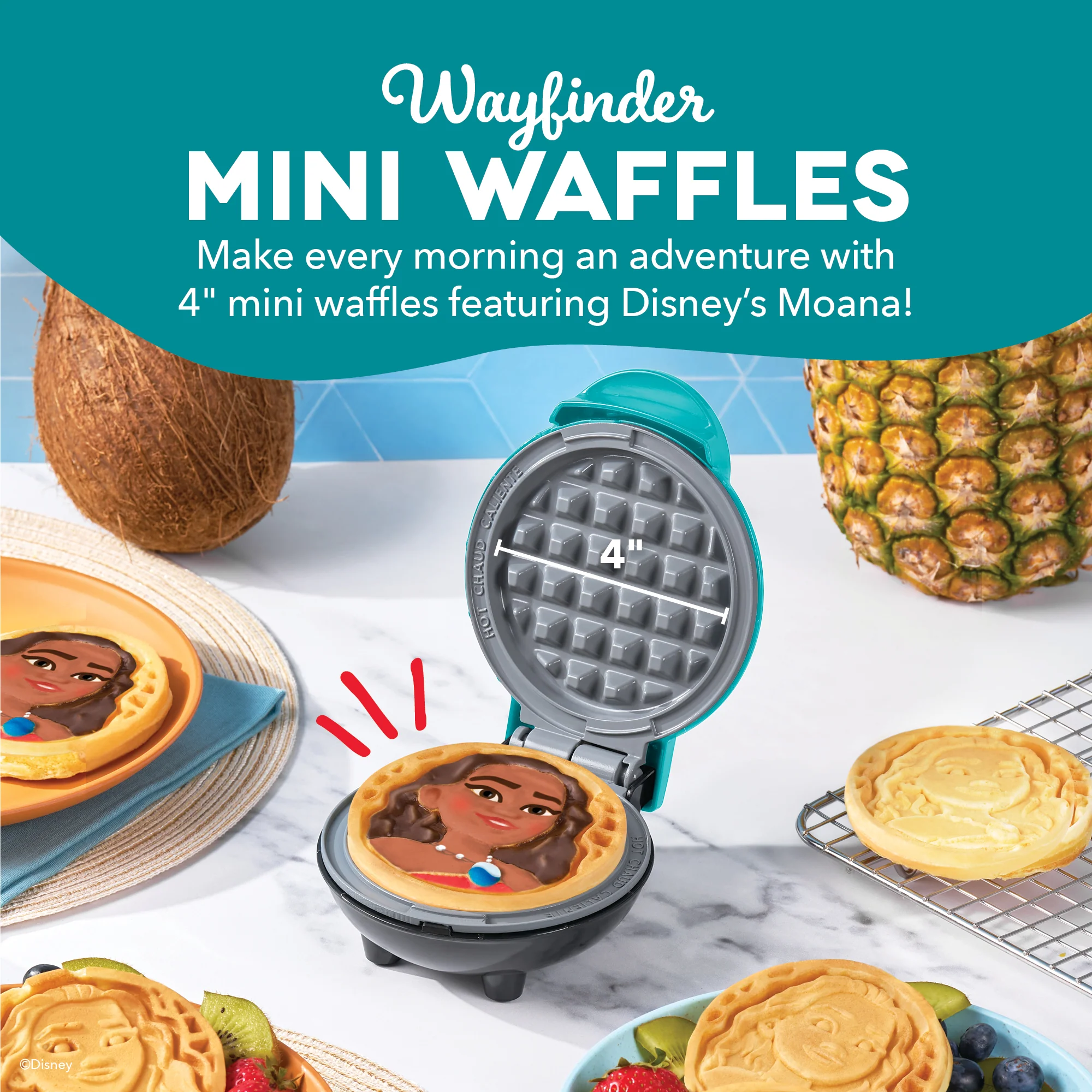 Moana Mini Waffle Maker - Image 2
