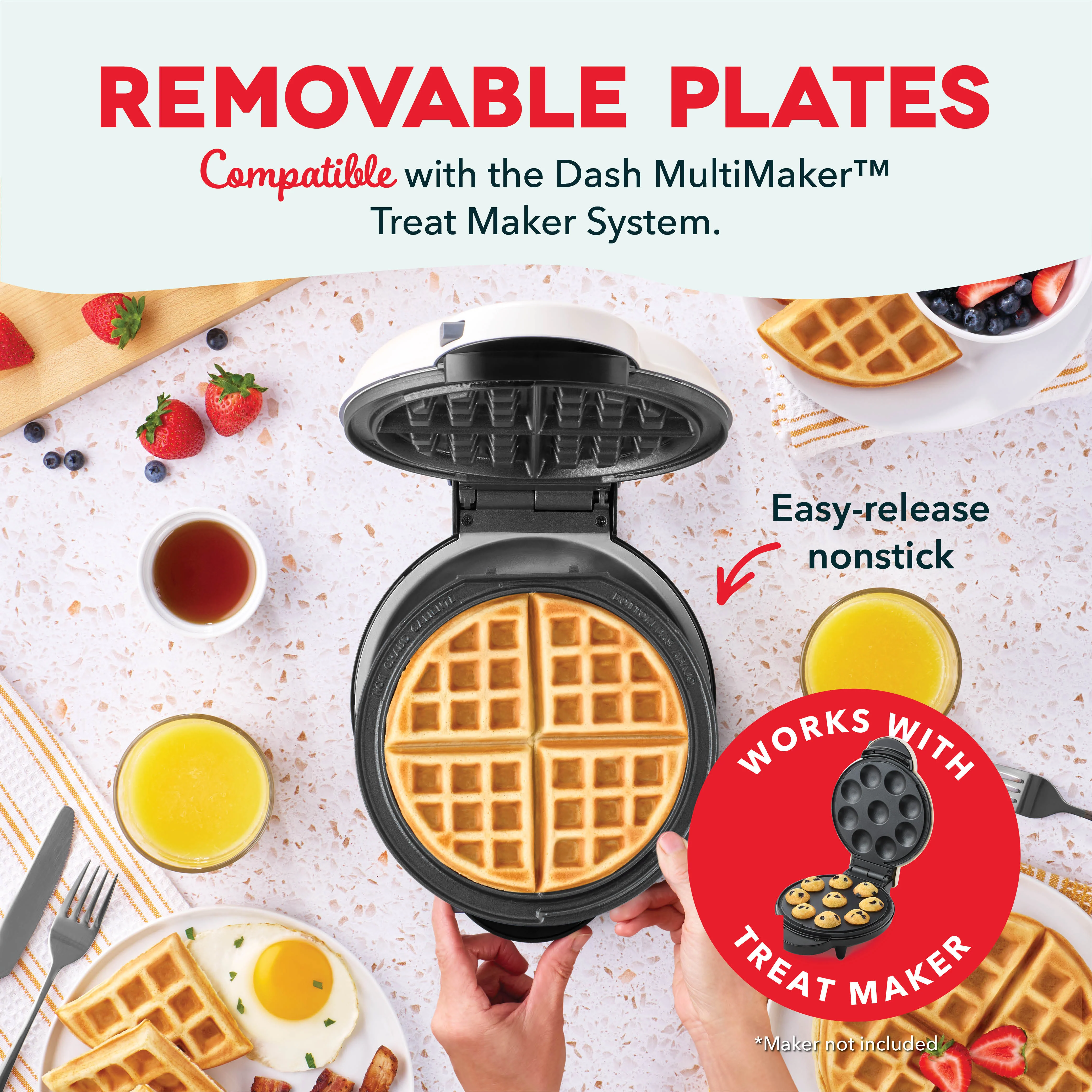 MultiMaker® Treat Maker 2pc Plate Pack Waffle - Image 2