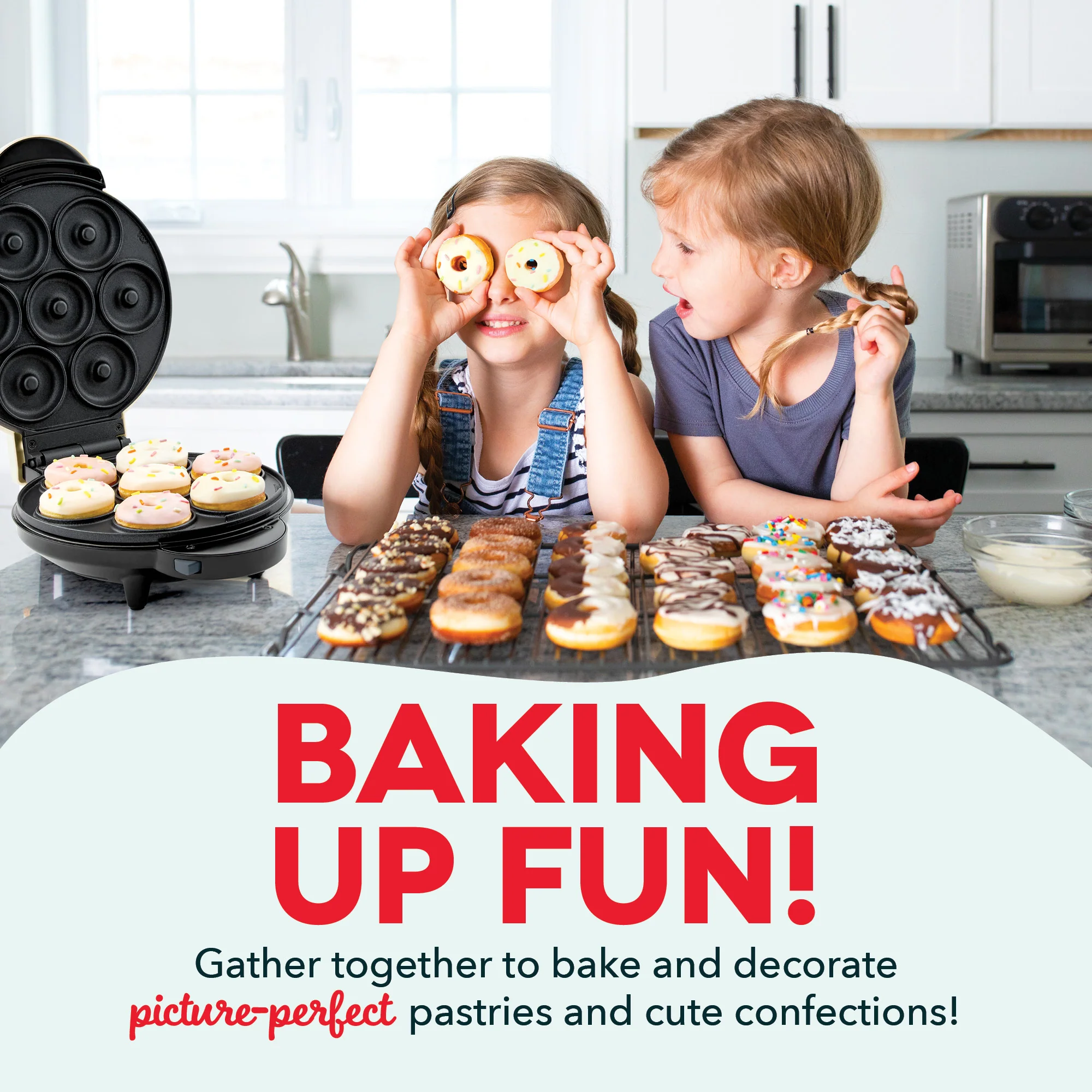 MultiMaker® Treat Maker System: Mini Donut, Mini Cupcake, Heart Waffle - Image 3
