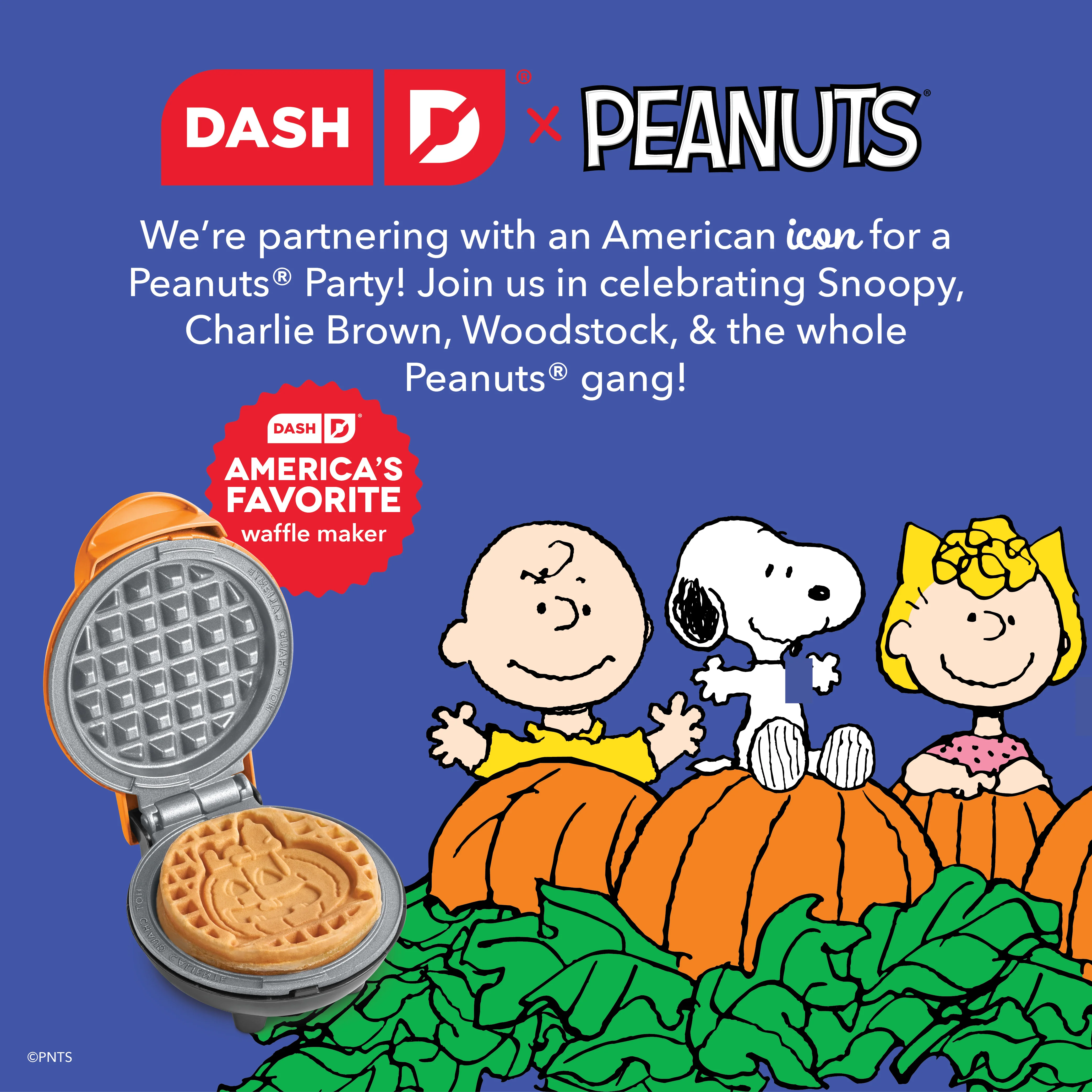 Peanuts® x Dash Snoopy Jack-o-Lantern Mini Waffle Maker - Image 2