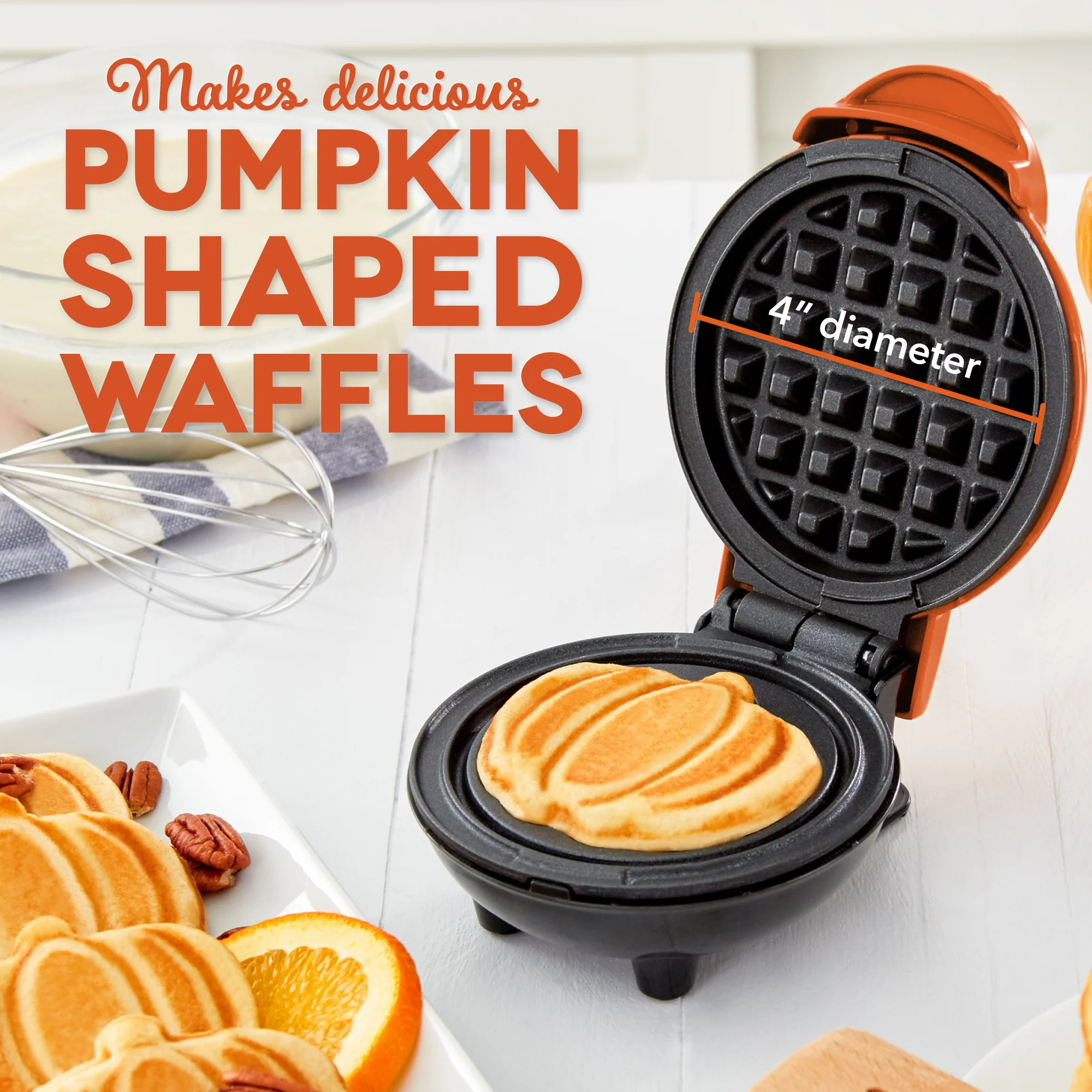 Pumpkin Mini Waffle Maker - Image 2