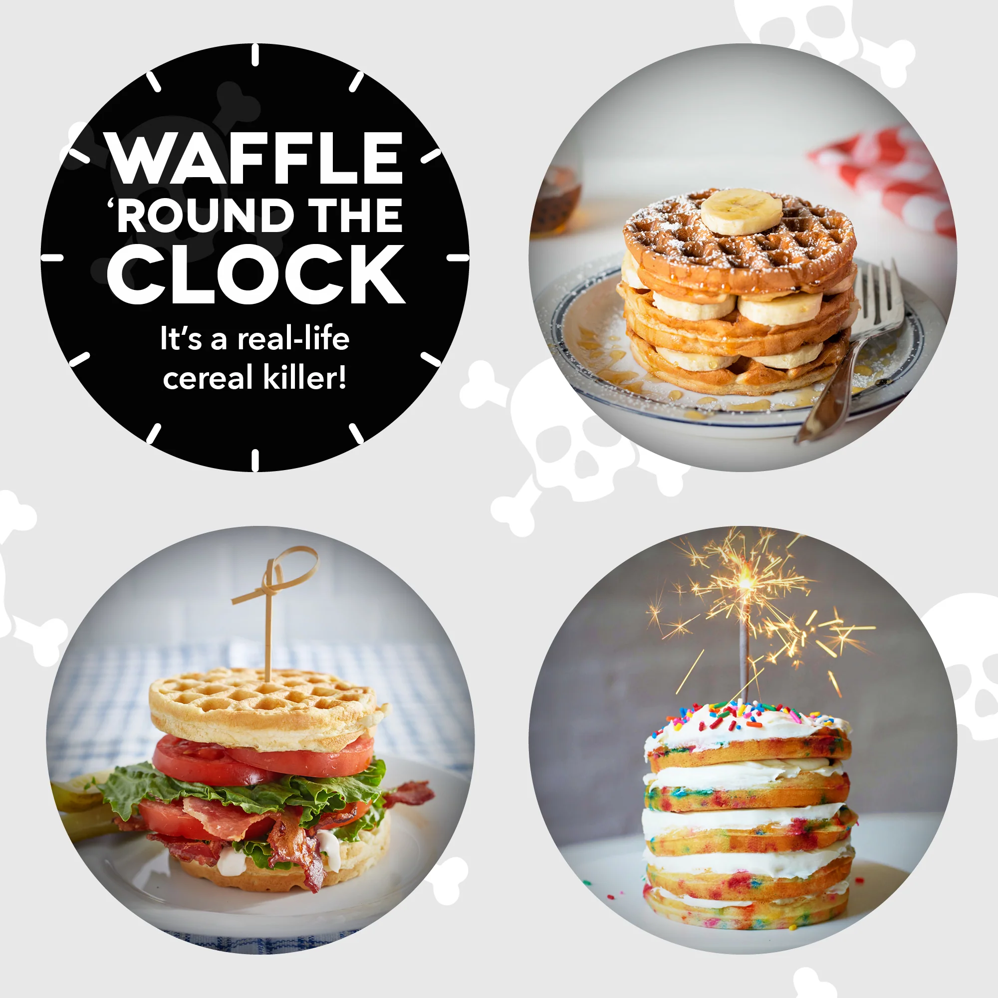 Skull Mini Waffle Maker with Skull Print - Image 5