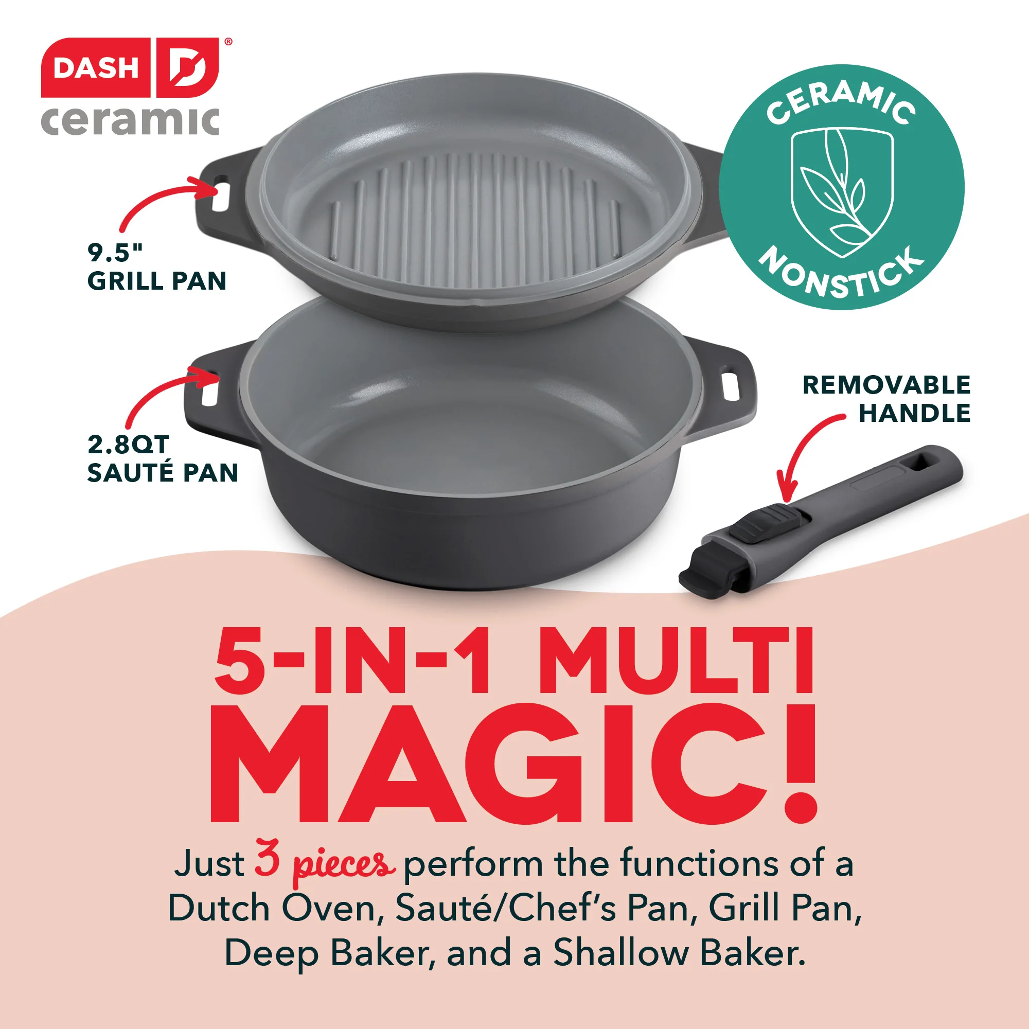 SmartStore™ 5-in-1 Multipurpose Nesting Cookware Set - Image 2