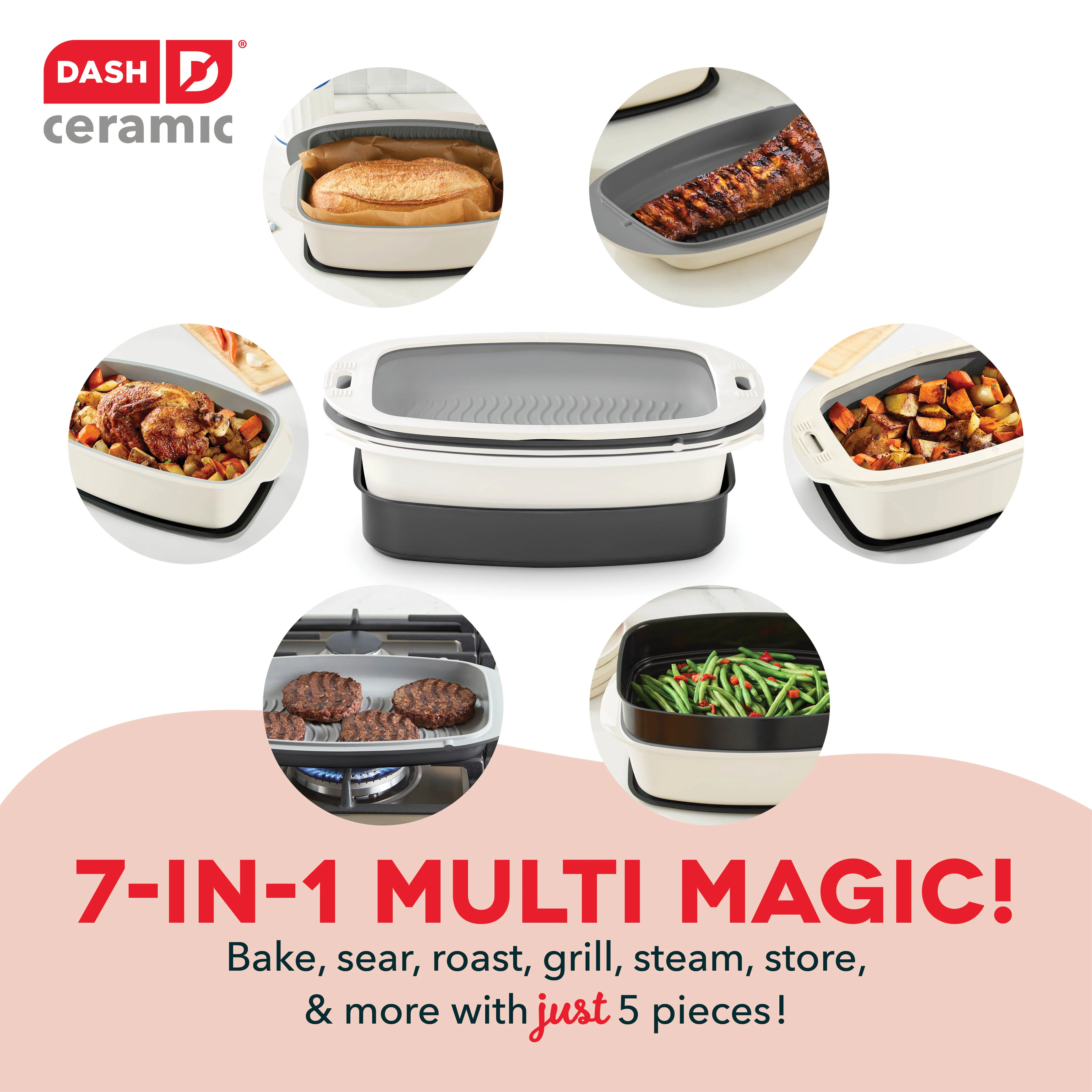 SmartStore™ 7-in-1 Multipurpose Cookware + Steamer Set - Image 2