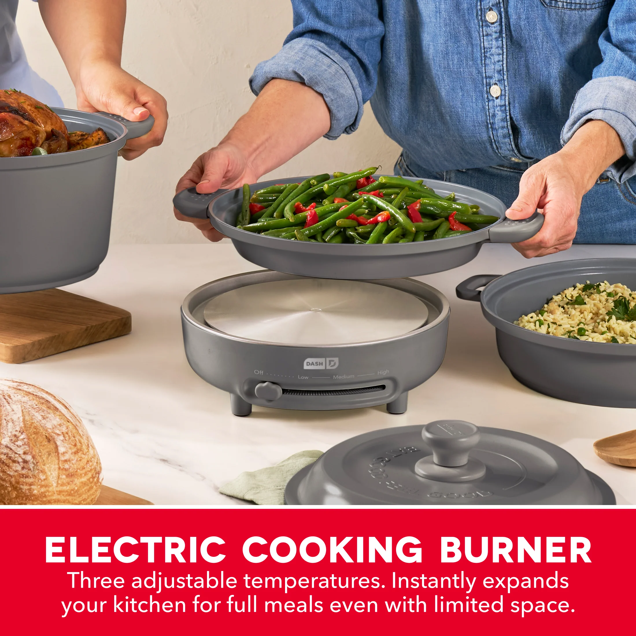 Stacks Ceramic Cookware Set with Electric Burner - Image 17