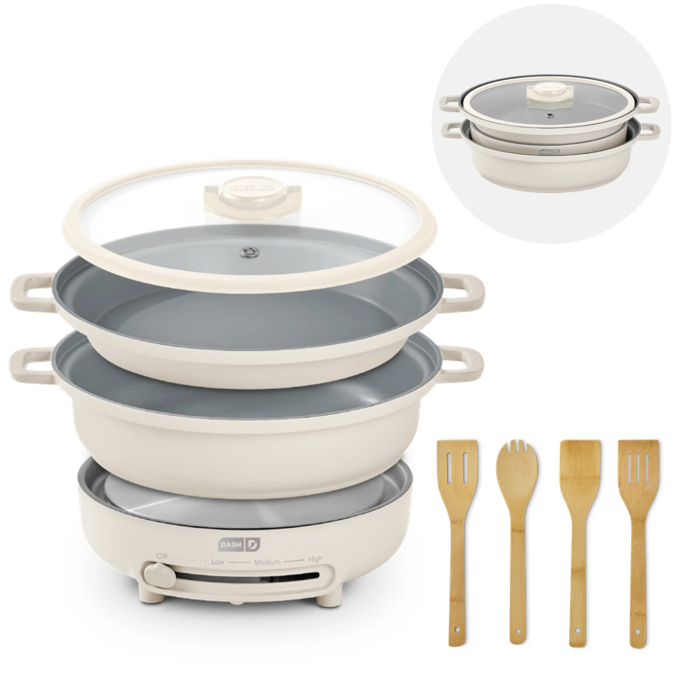 Stacks Ceramic Cookware Set with Electric Burner - Image 25
