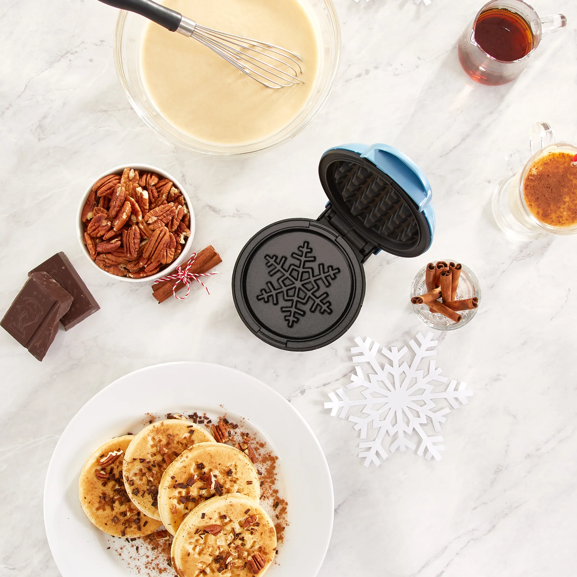Snowflake Mini Waffle Maker - Image 2