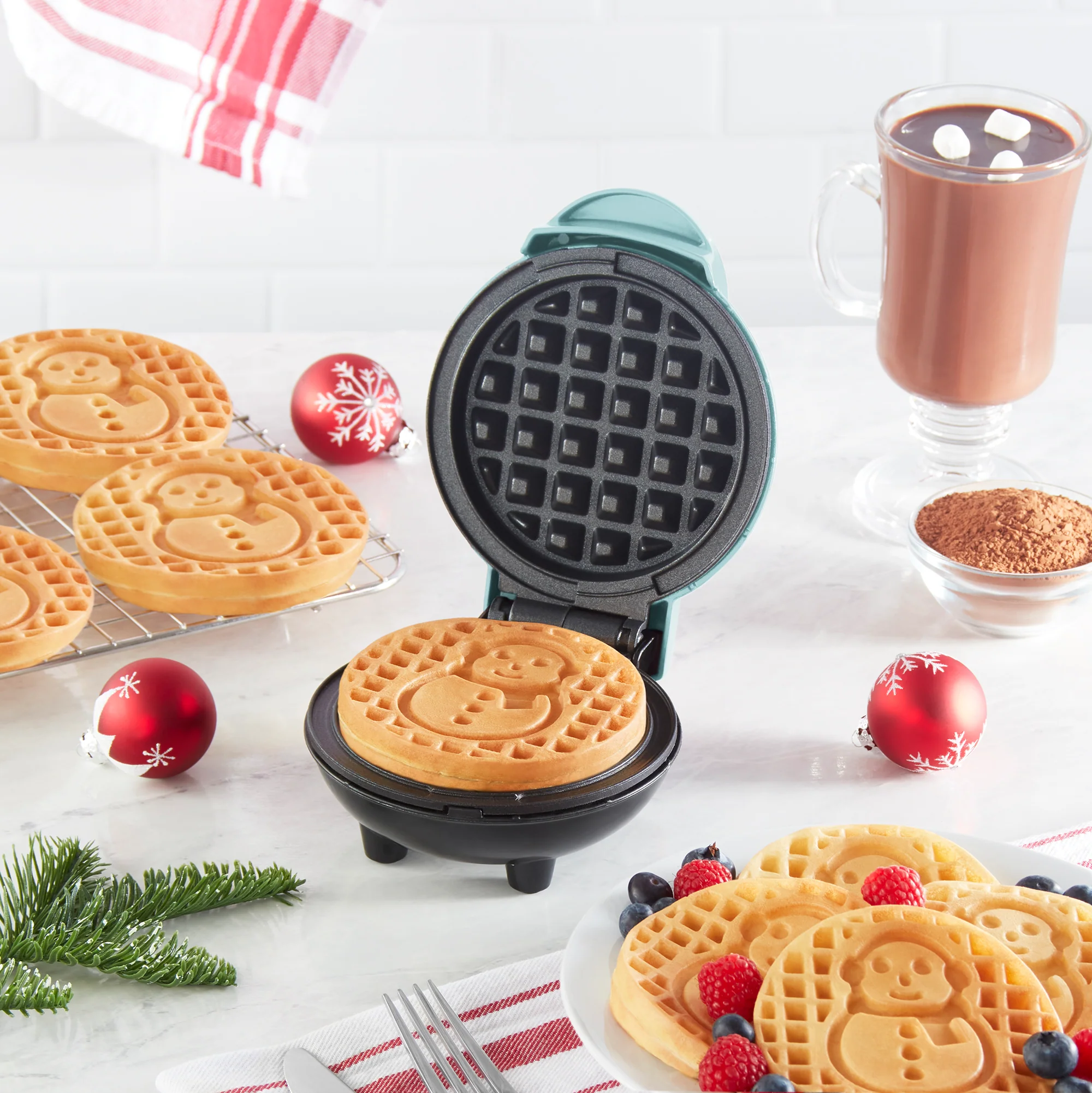 Snowman Mini Waffle Maker - Image 2