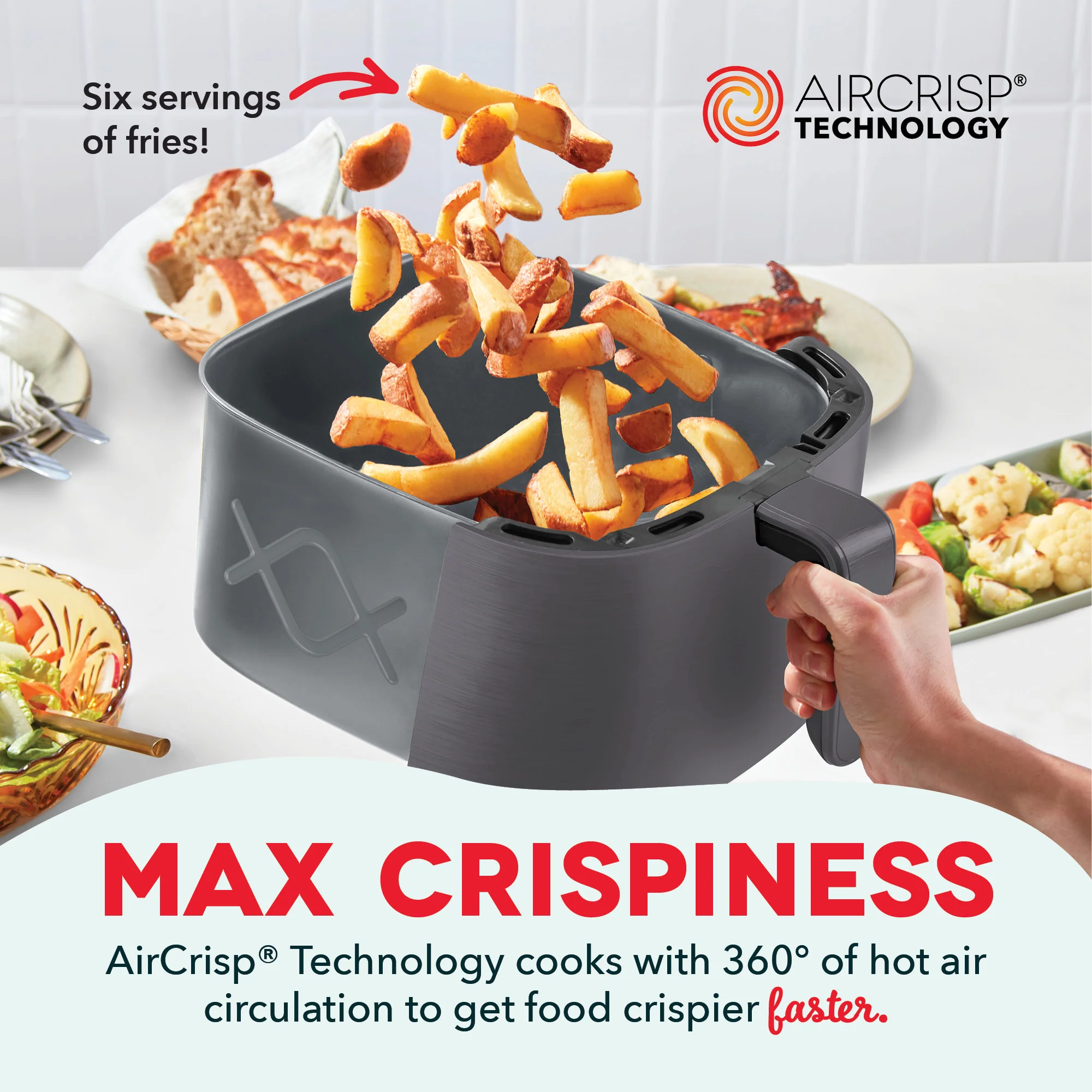 Tasti-Crisp™ 8QT Max Pro Ceramic Air Fryer - Image 10