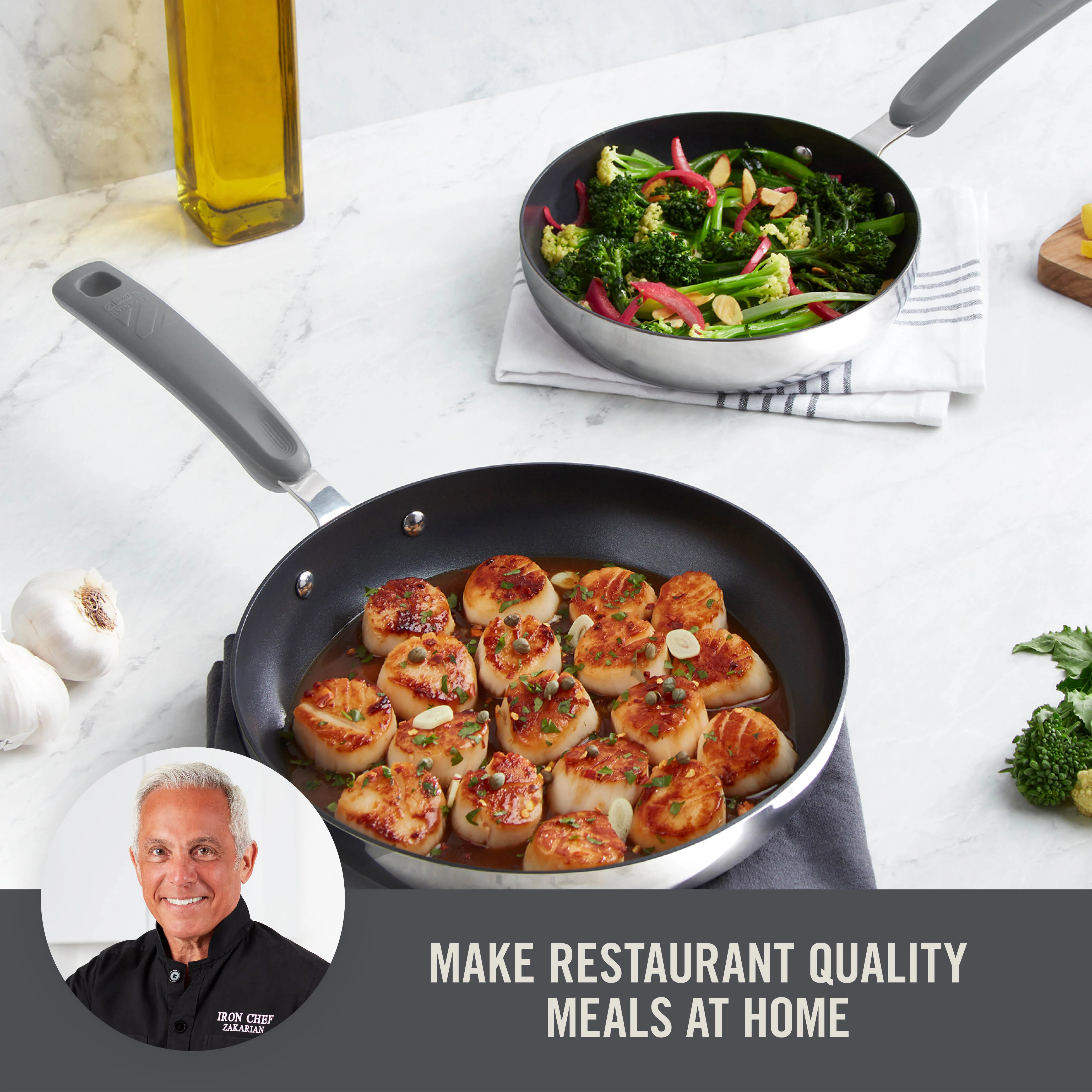 TruPro Stainless Steel Fry Pan Set - 8" 10" - Image 16