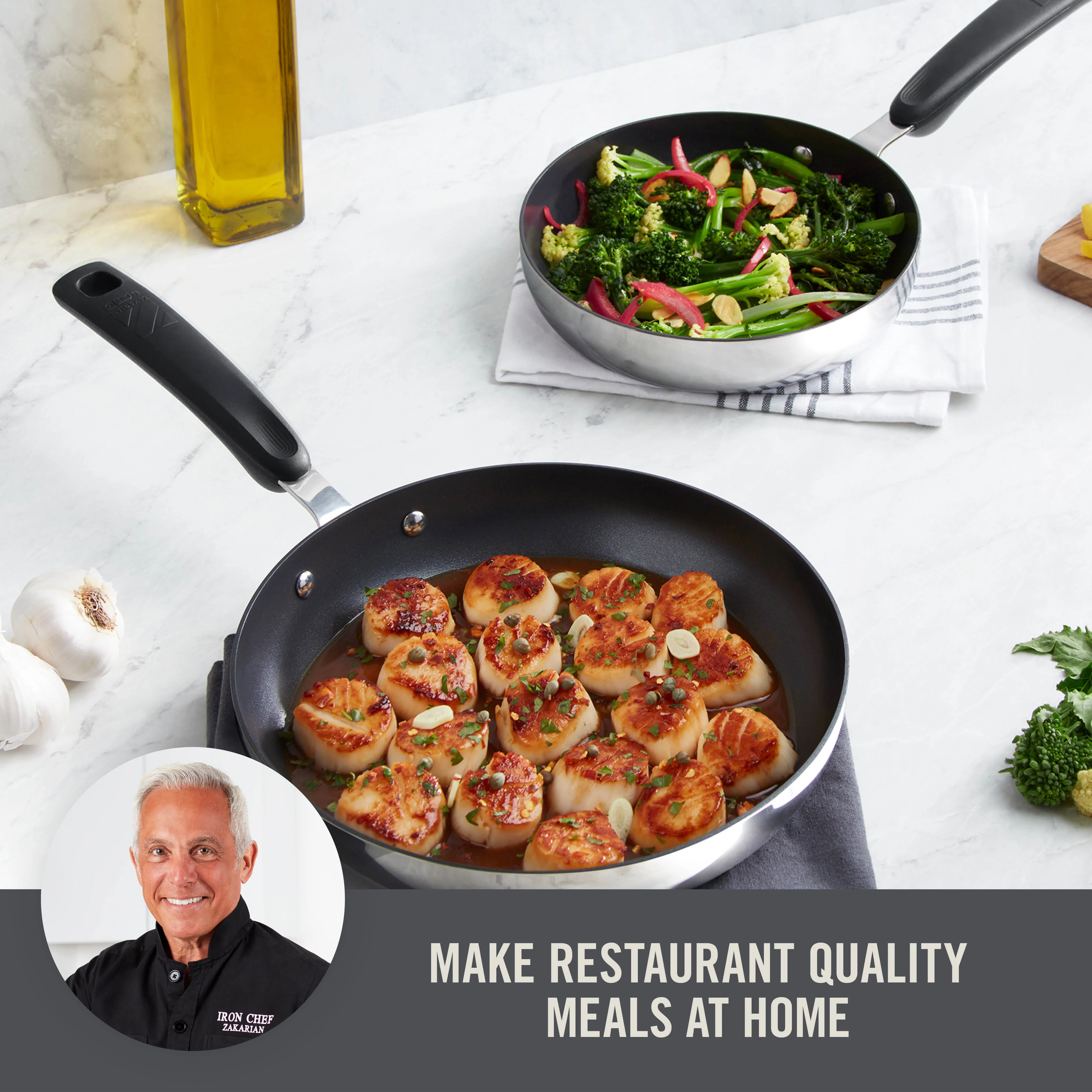 TruPro Stainless Steel Fry Pan Set - 8" 10" - Image 9