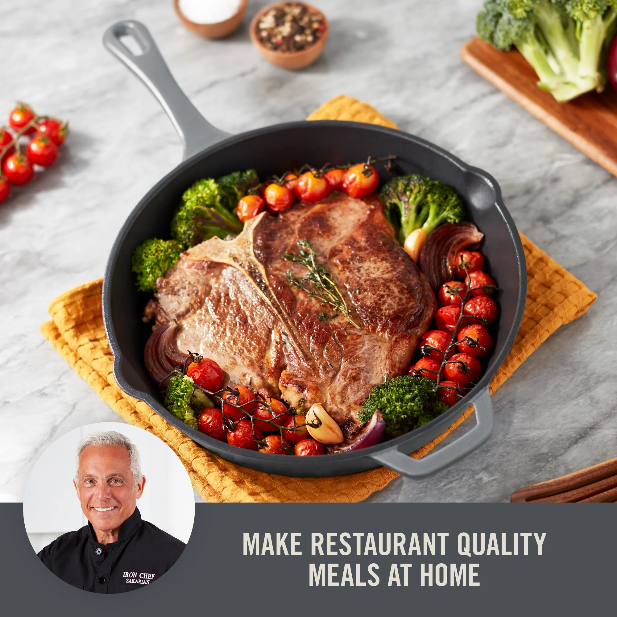 11” Nonstick Cast Iron Skillet - Image 2