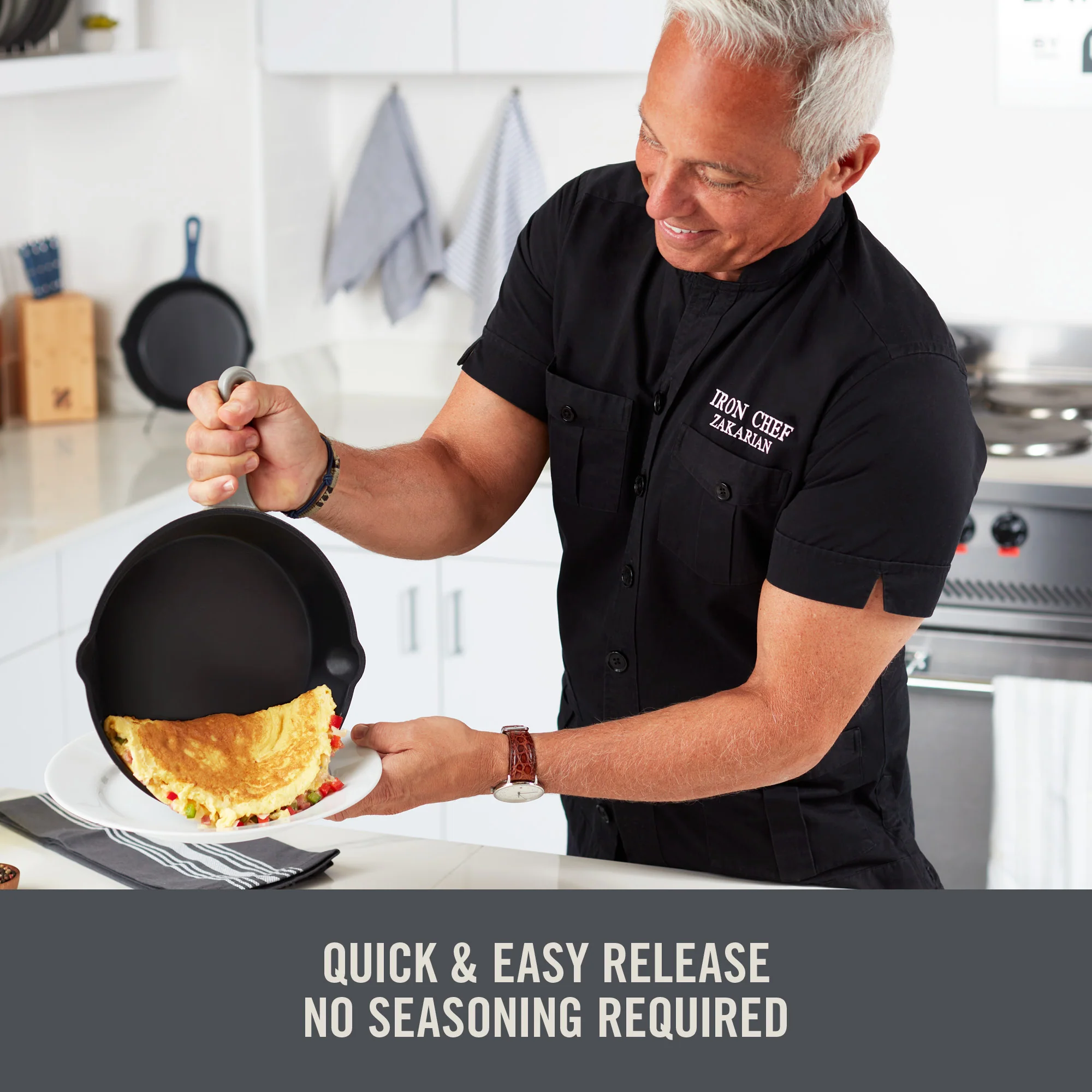 11” Nonstick Cast Iron Skillet - Image 3