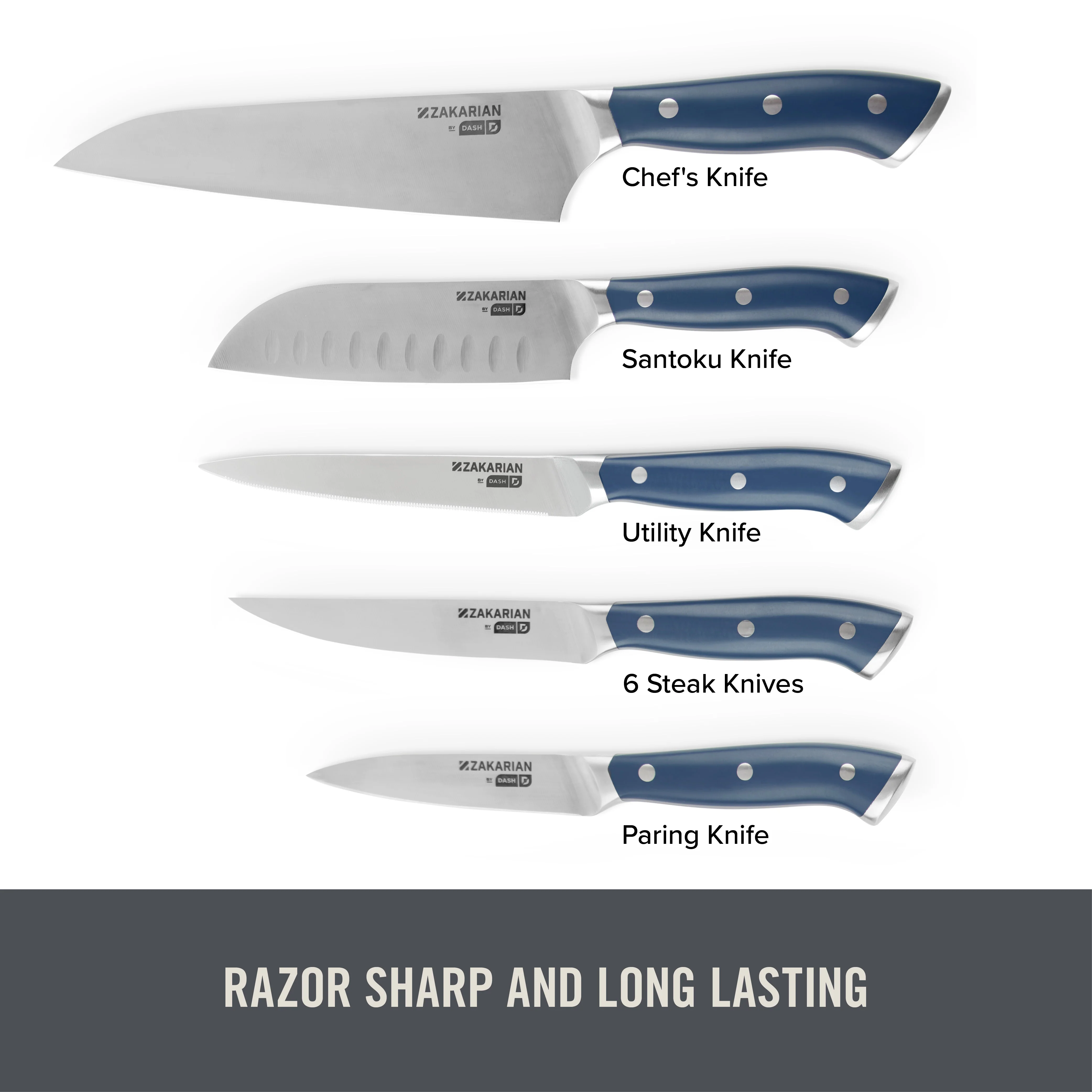 Zakarian by Dash 11 pc. Knife Block Set - Image 11