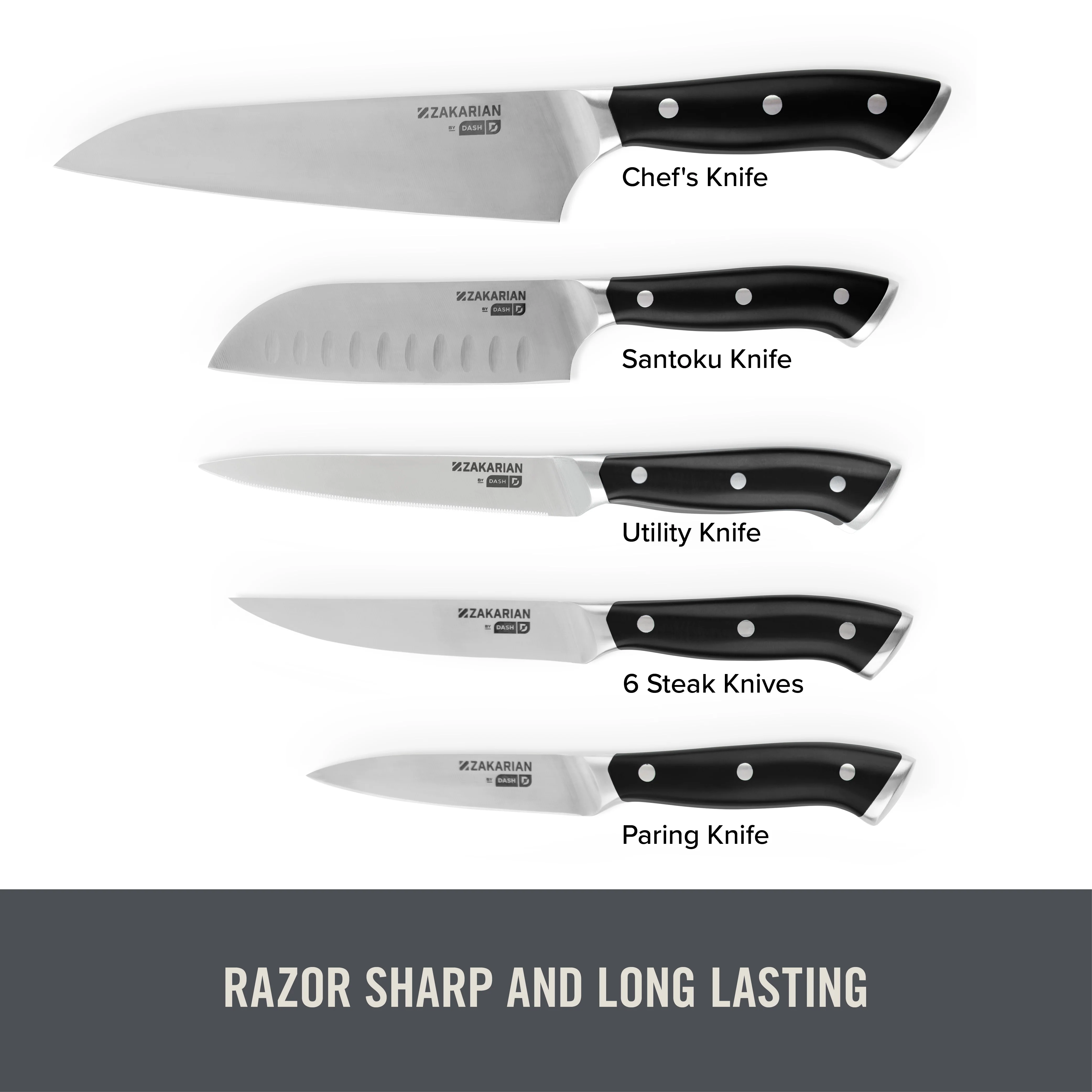 Zakarian by Dash 11 pc. Knife Block Set - Image 5