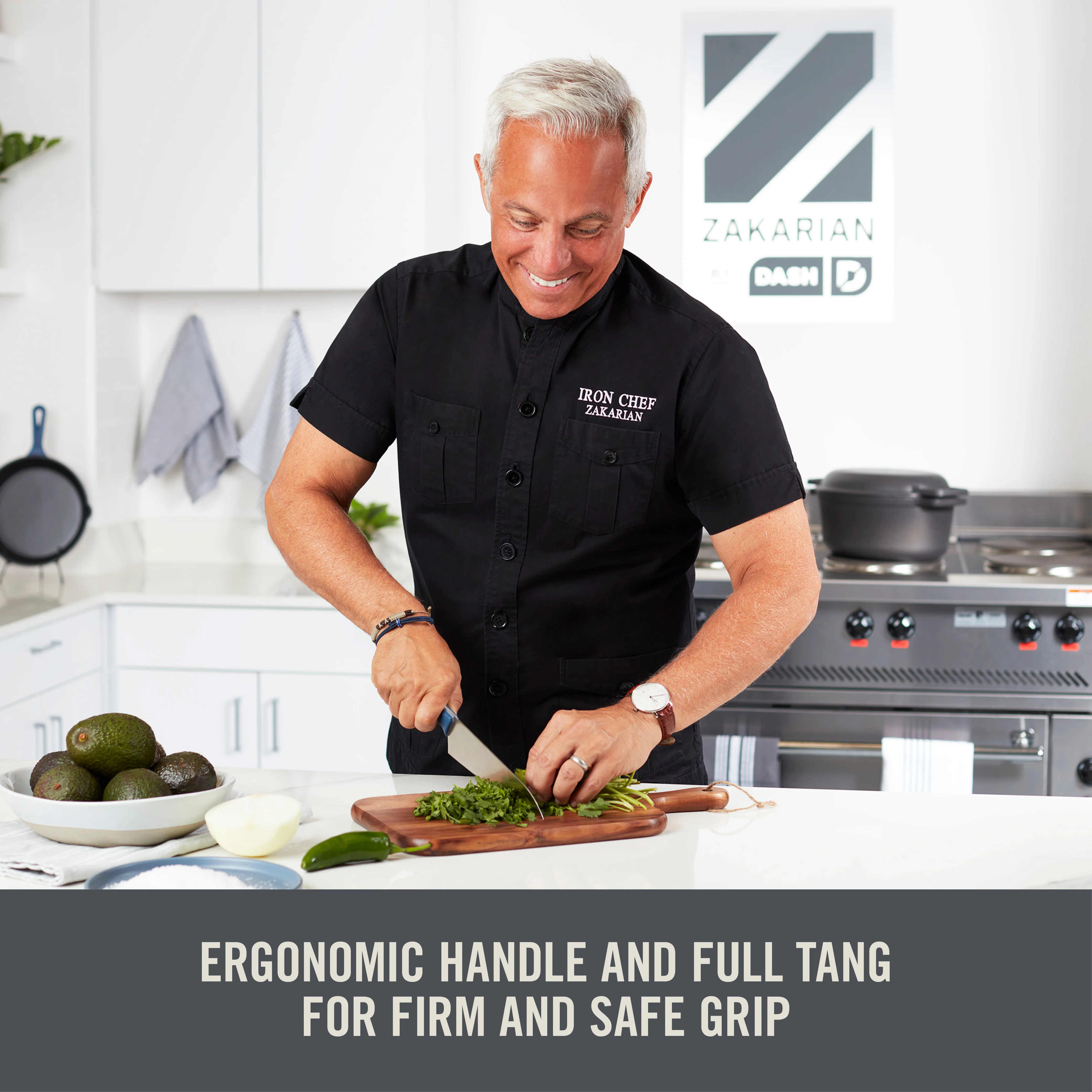 7" Rocking Chef Knife with Sheath - Image 9