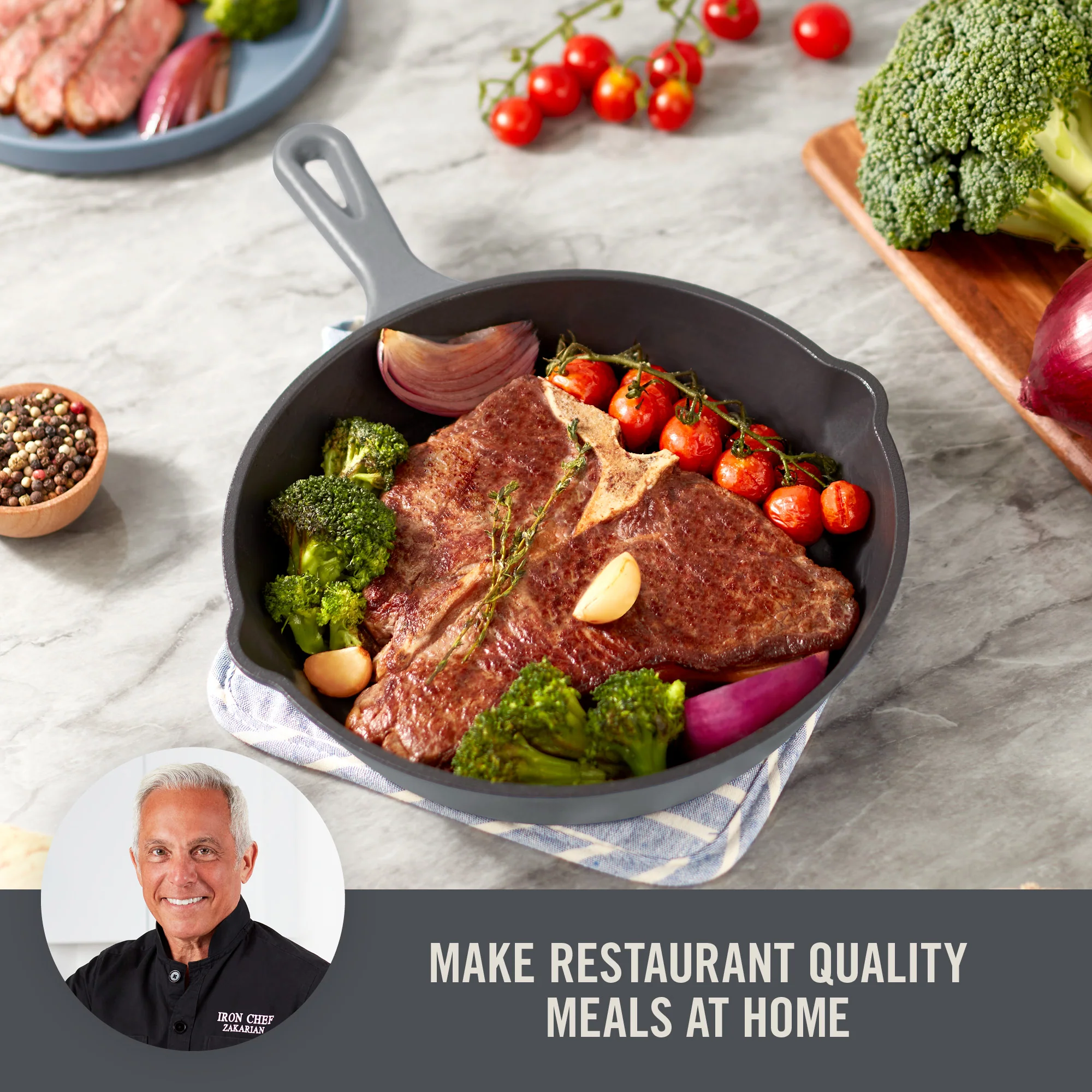9.5" Nonstick Cast Iron Skillet - Image 2