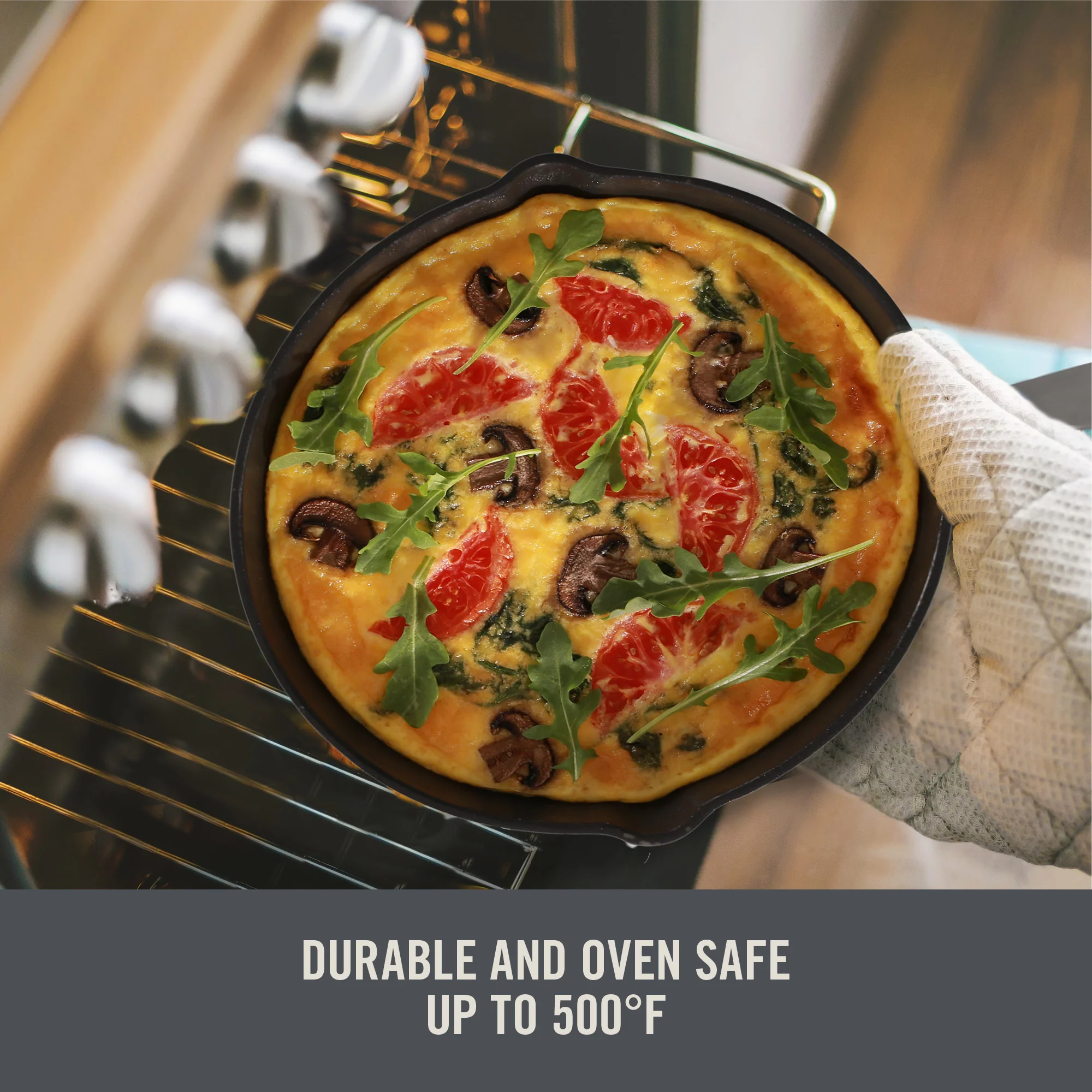9.5" Nonstick Cast Iron Skillet - Image 4